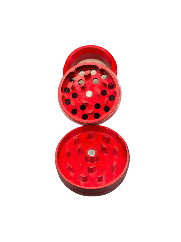 Aerospace Grinders - Small Red 4 Piece Aluminum Herb Grinder 