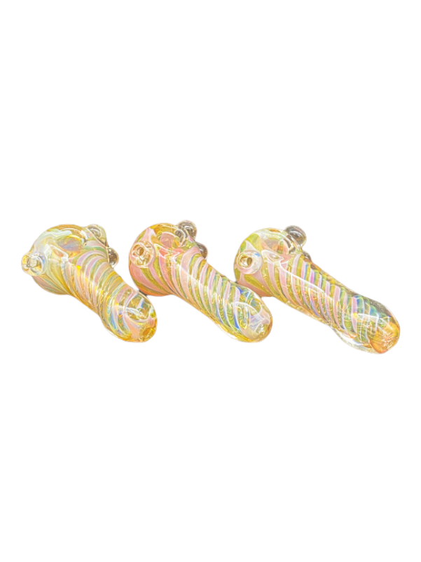 Thick Inside Out Fumed Twist With Marbles Hand Pipe