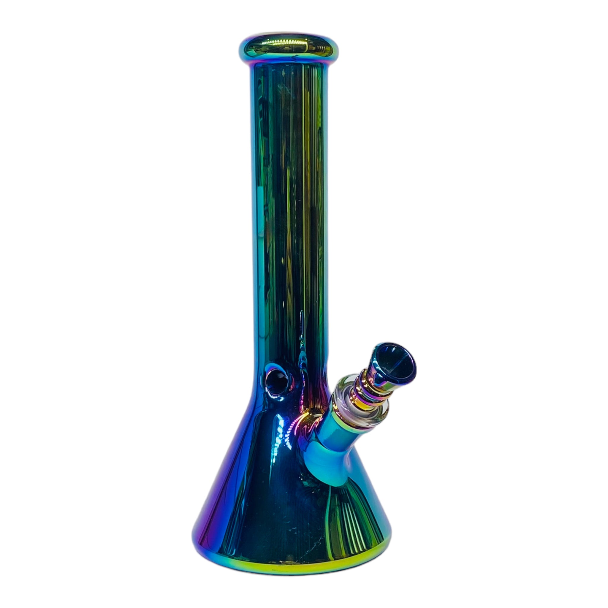 cute 10 Inch Green Rainbow Beaker Base Glass Bong