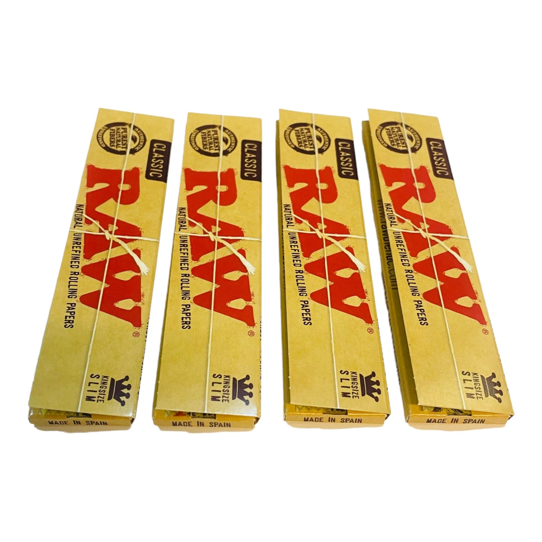 RAW - Classic Hemp King Size Slim Papers - 4 Packs