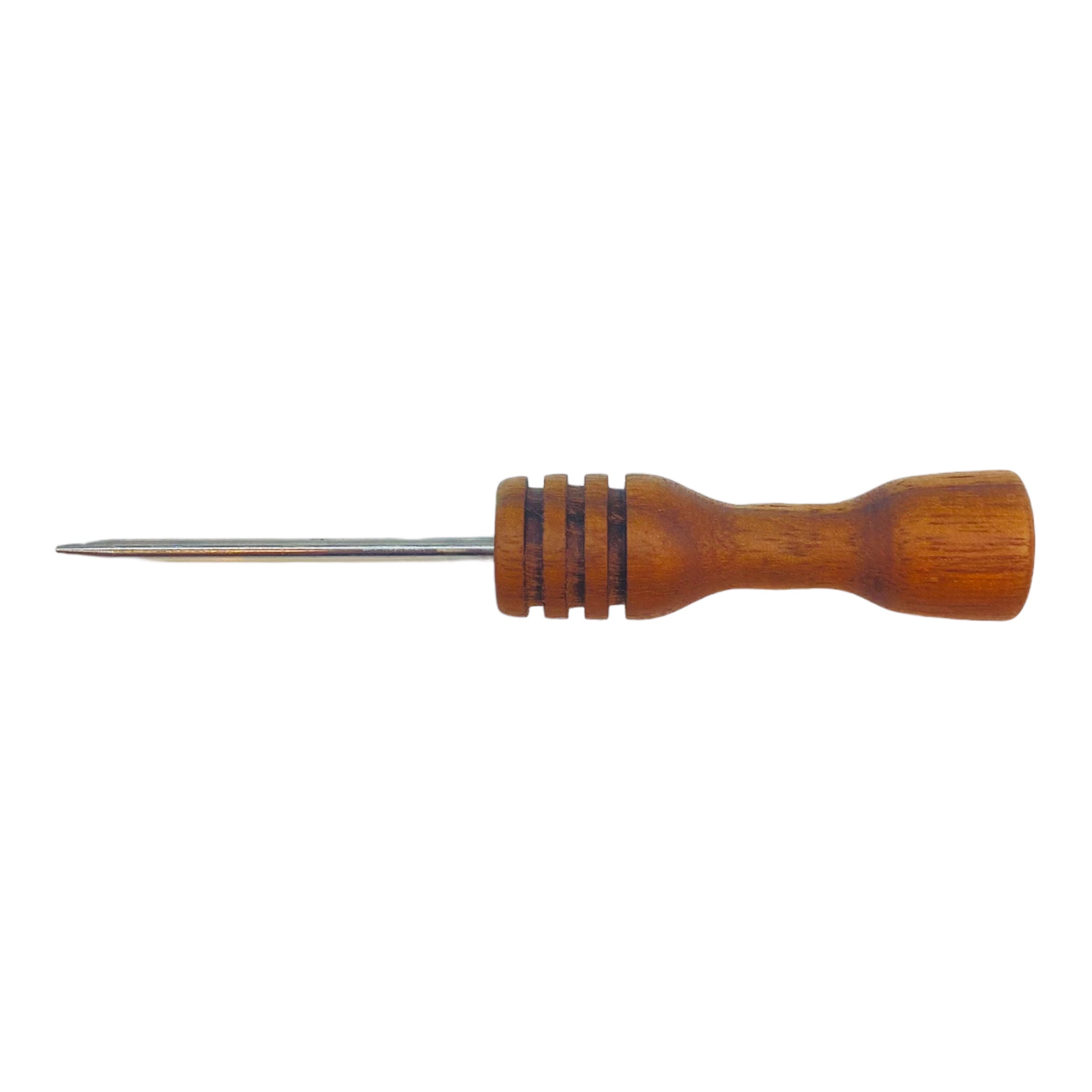 Mahogany Woodturned Dab Tool Or Pipe Poker With Honey Collecter Handle