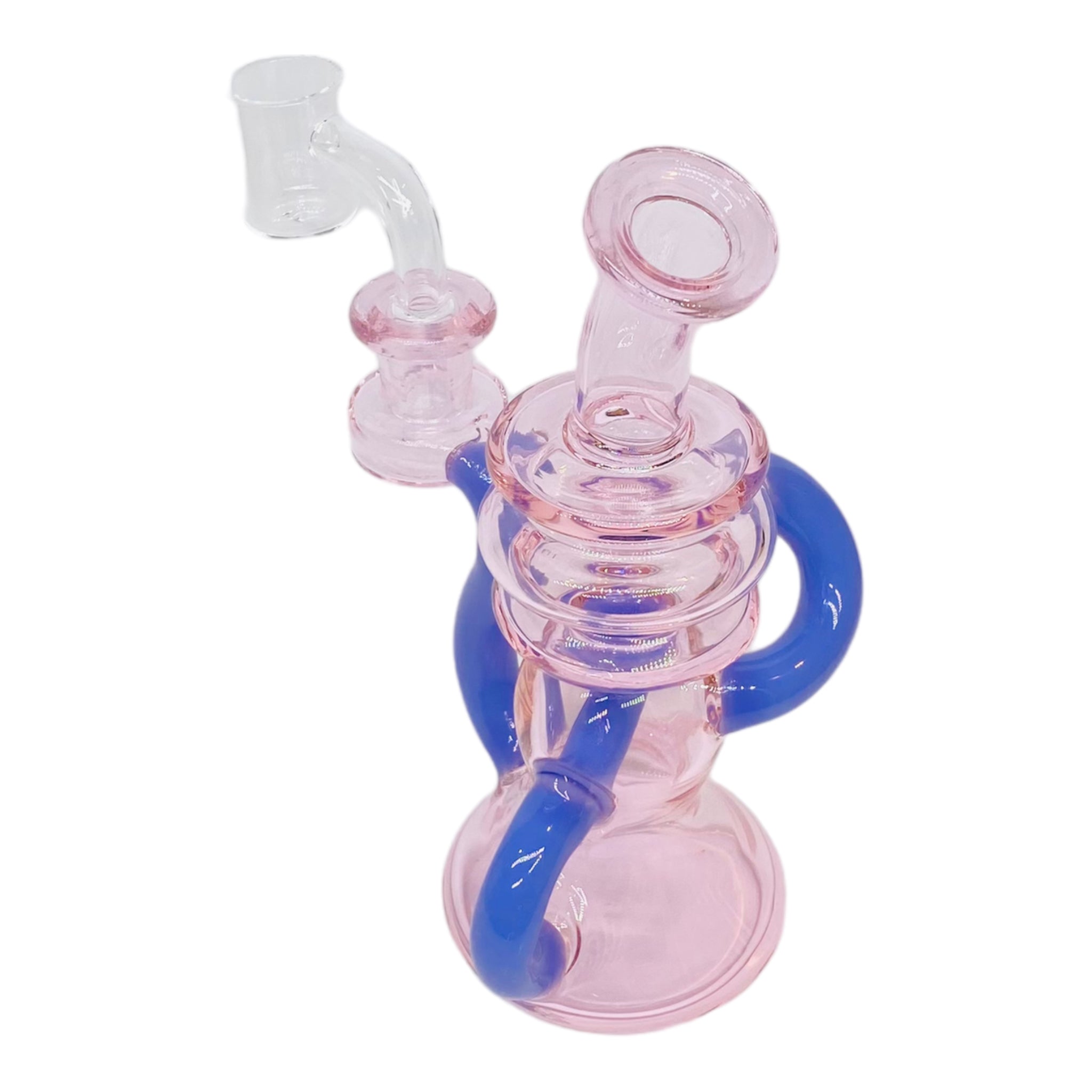 Pink And Purple Tubing Klein Recycler Dab Rig