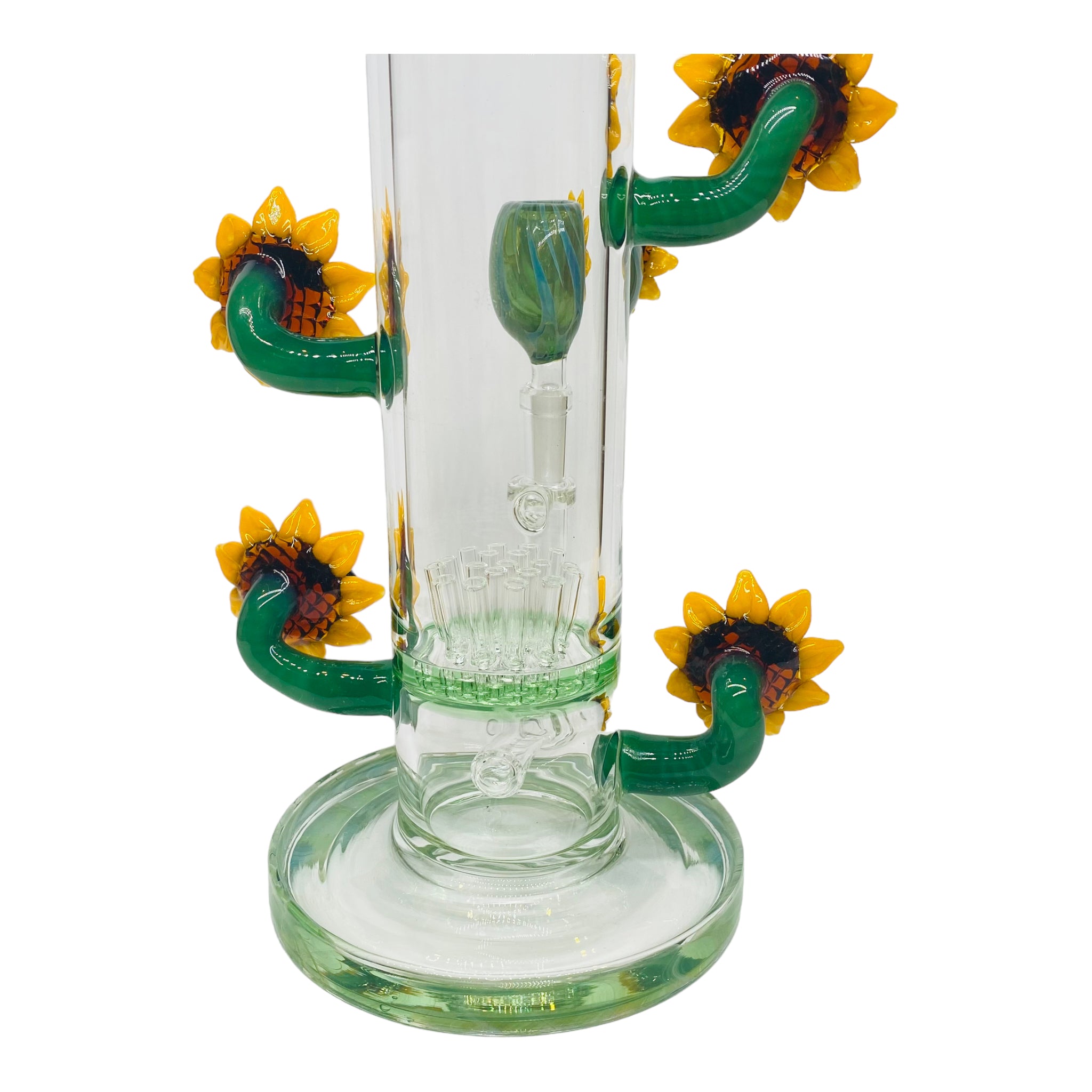 Apollo Glass - Perching Sunflower Garden With Bees Glass Bong