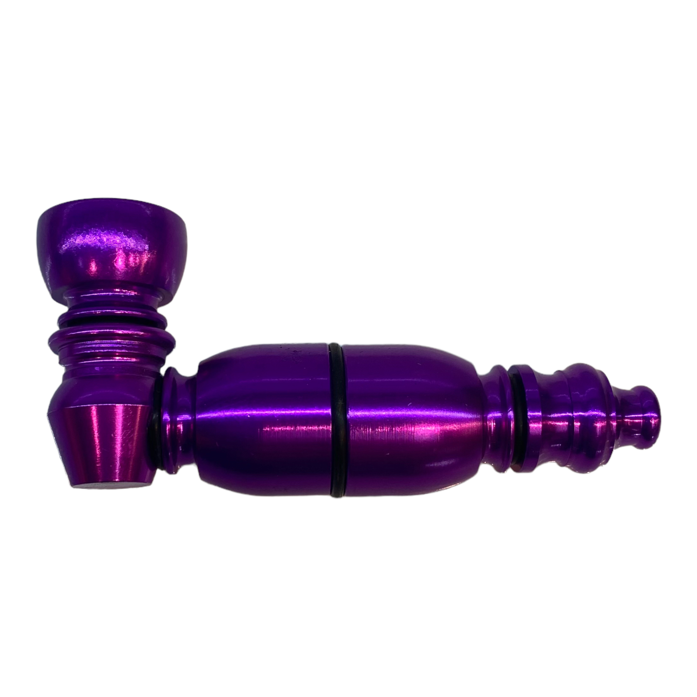 Anodized cute purple Zinc Aluminum Large Chamber Hand Pipe