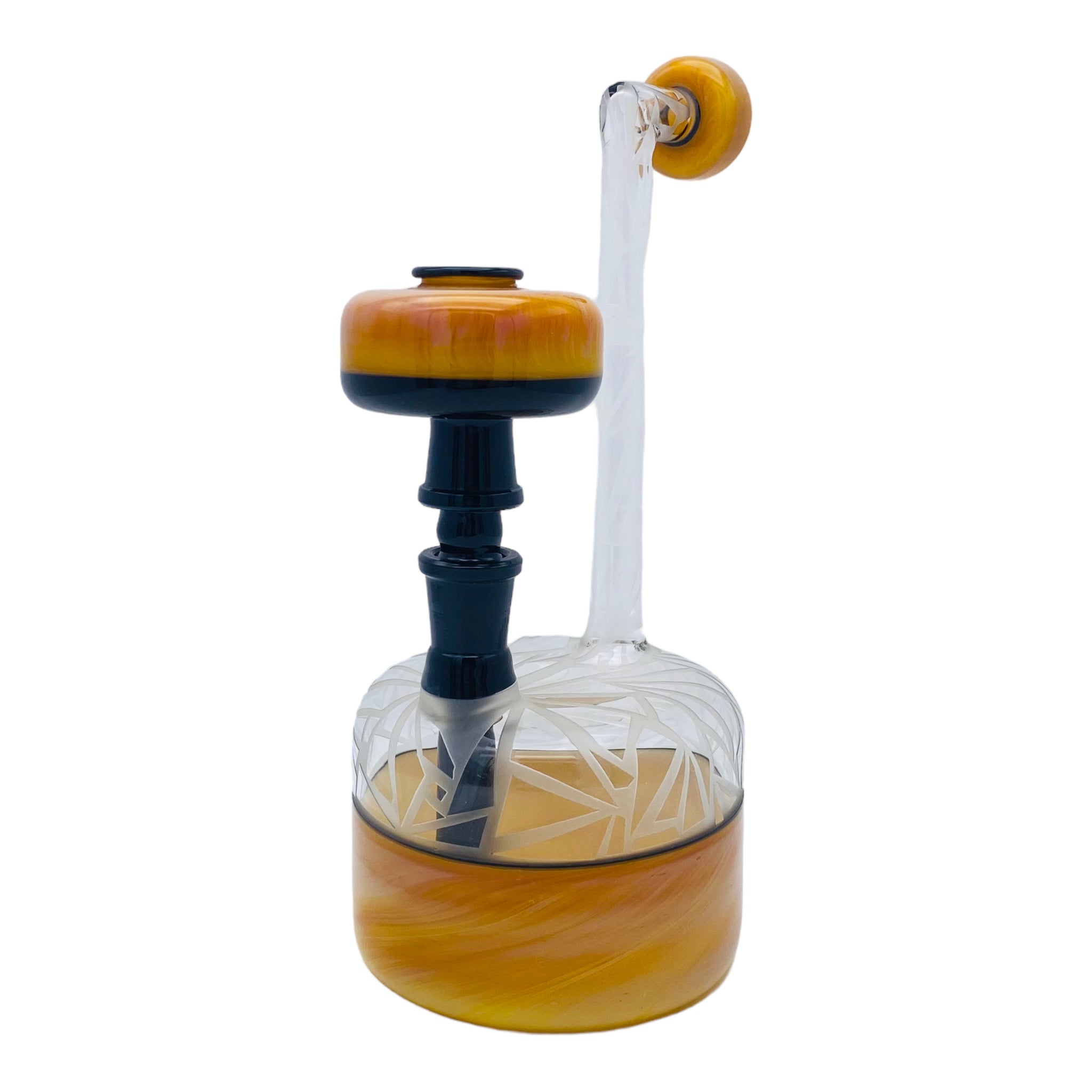 JAG Glass & Dwreck Glass - Up Right Dab Rig With Periscope Neck Sandblasting And Serendipity Glass
