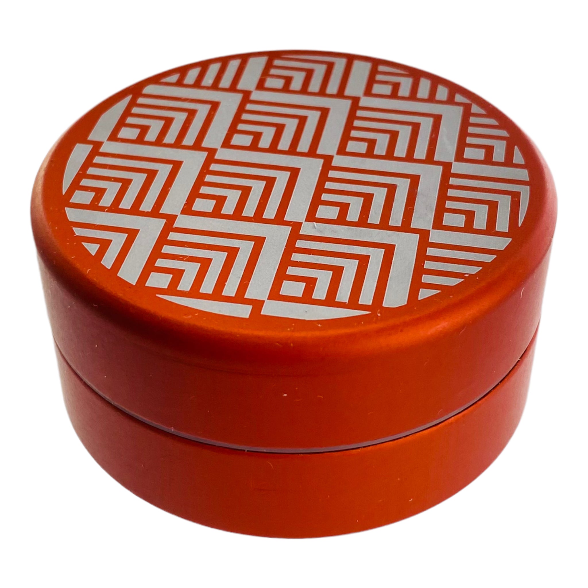 Tahoe Grinders - Orange Anodized Aluminum Large Two Piece Herb Grinder With Sacred Geometry