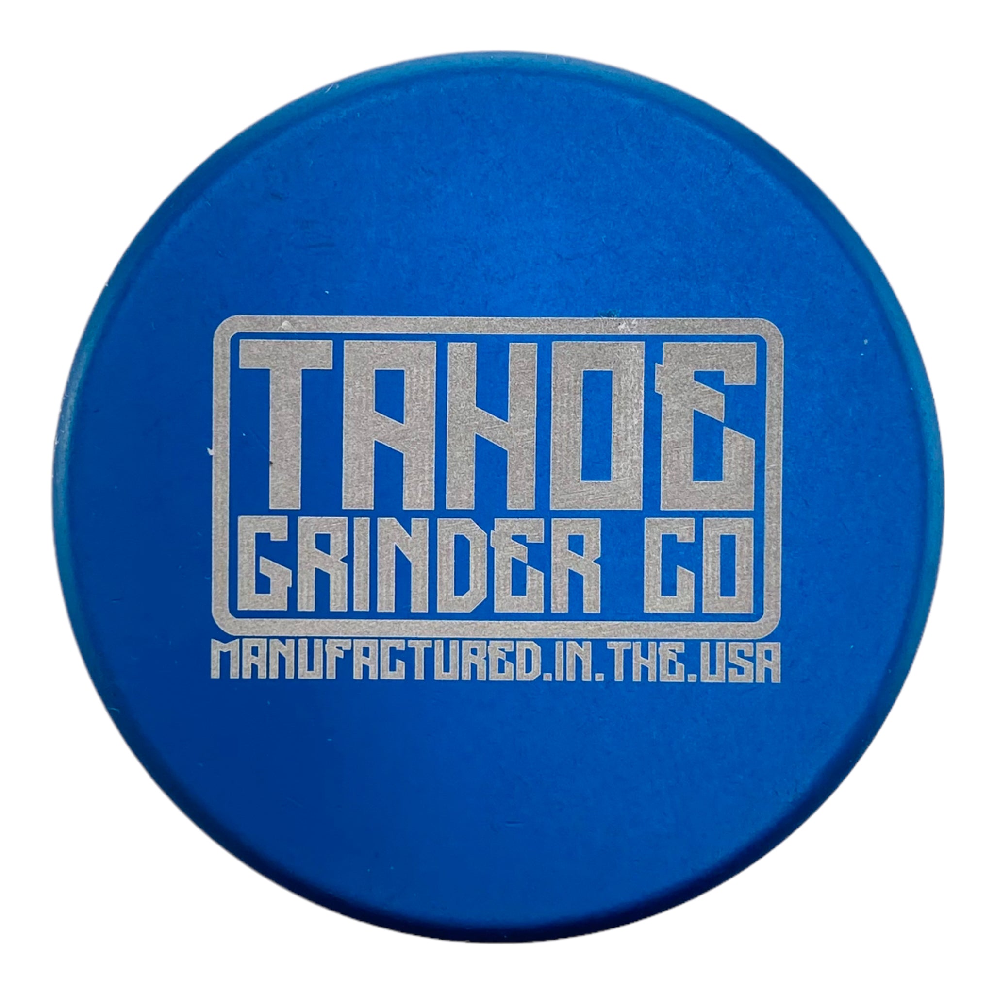 Tahoe Grinders - Blue Anodized Aluminum Large Two Piece Herb Grinder With Cordycep Mushrooms