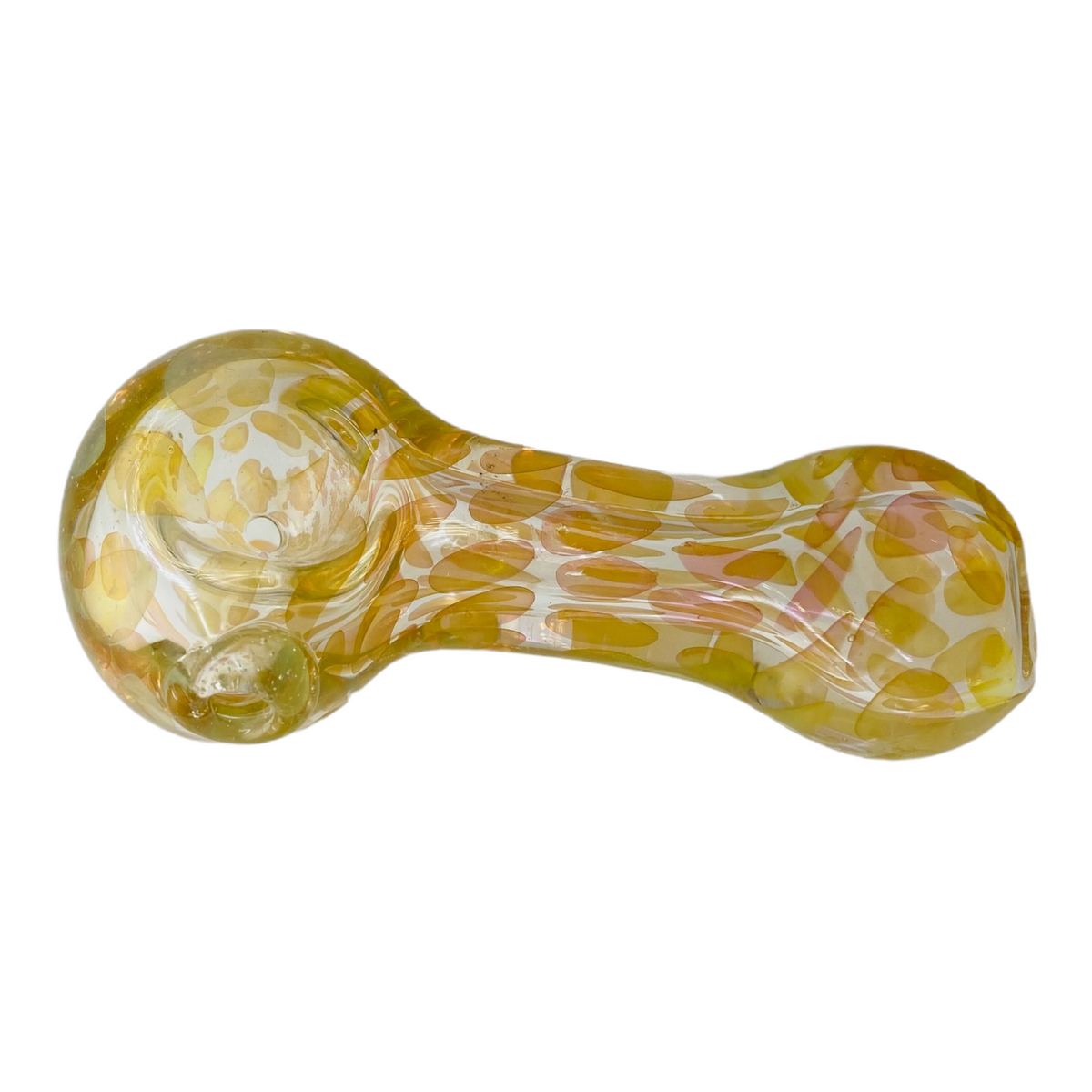 Glass Hand Pipe Fume Dot Spoon Pipe With Flat Mouthpiece