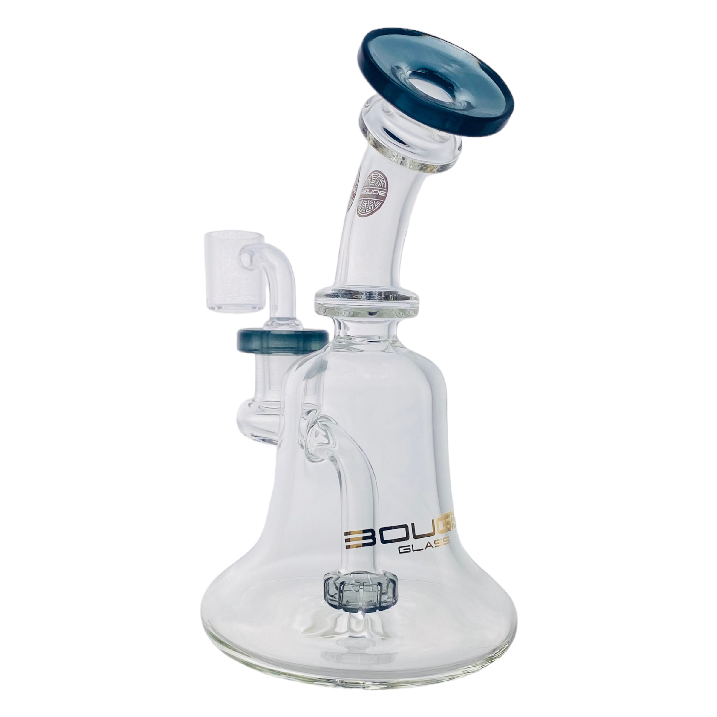 Bougie Glass - Small Dab Rig Banger Hanger 14mm Fitting - Shadow Black
