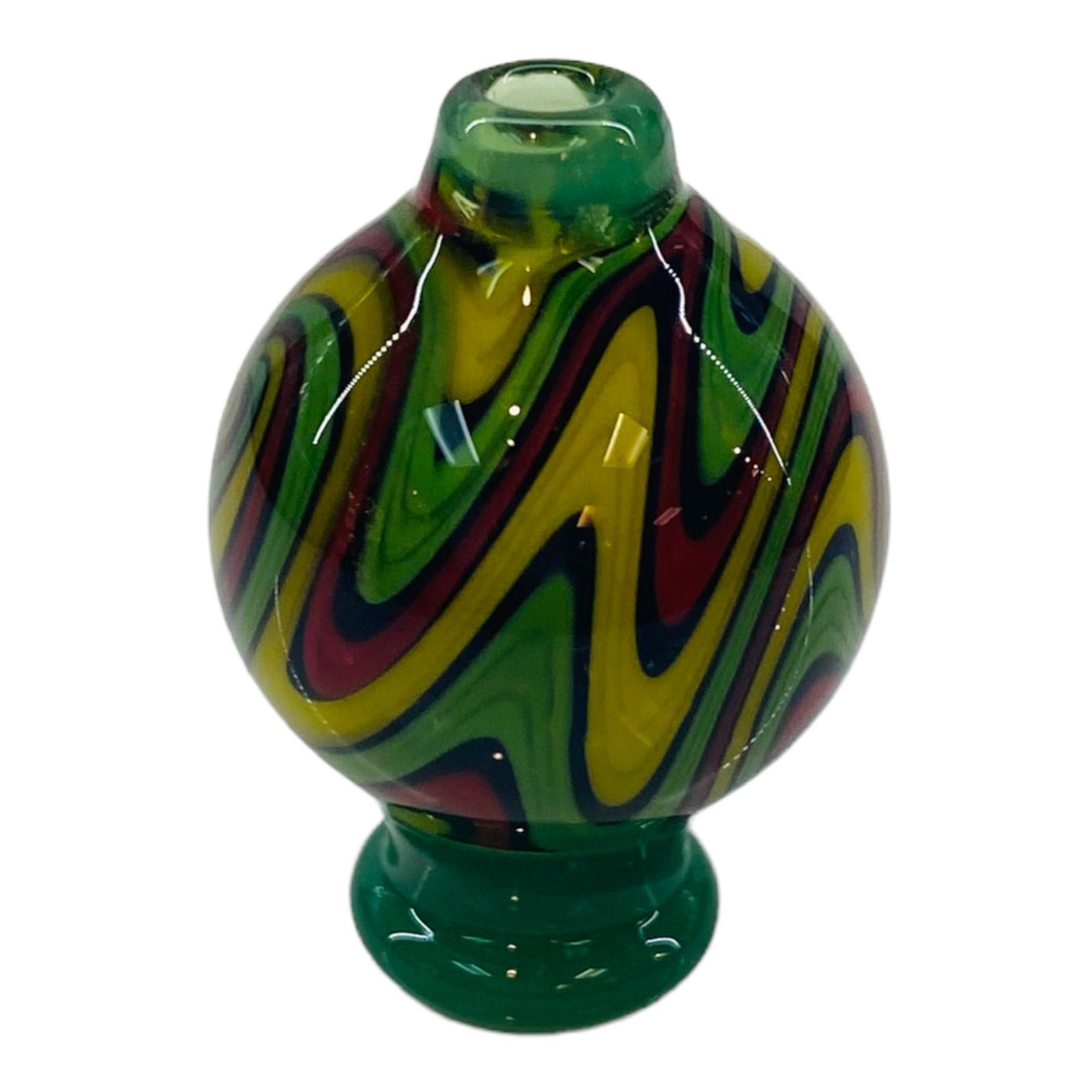 Daniels Glass Art - Rasta Wig Wag Twirl Bubble Carb Cap