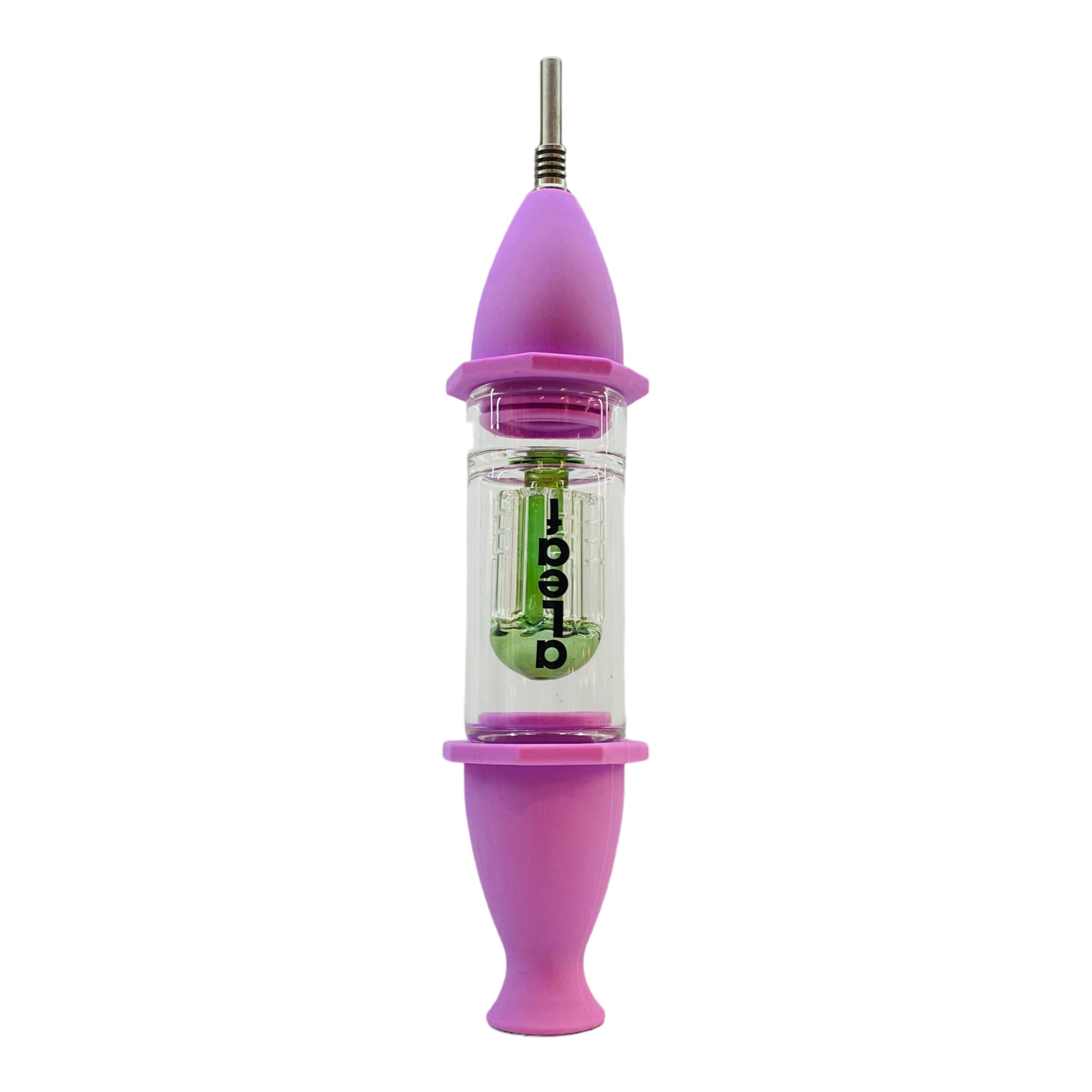 aLeaf - Pink Silicone Nectar Collector With Green Tree Perc