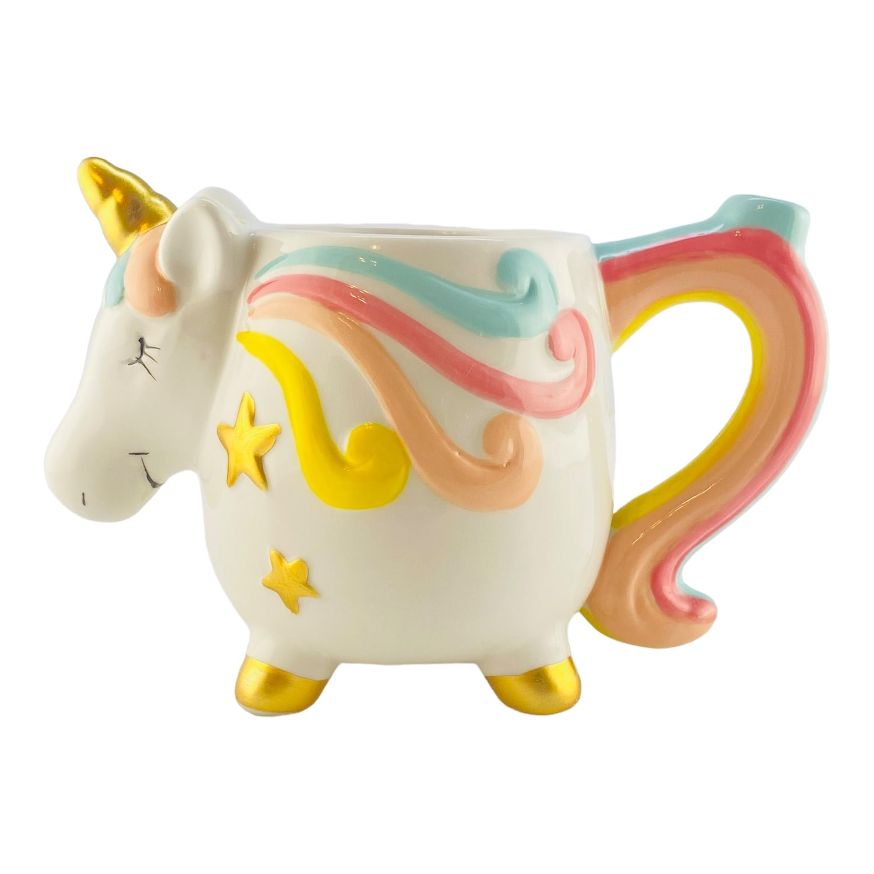 Coffee & Pipe - Ceramic Rainbow Uncicorn Mug And Pipe