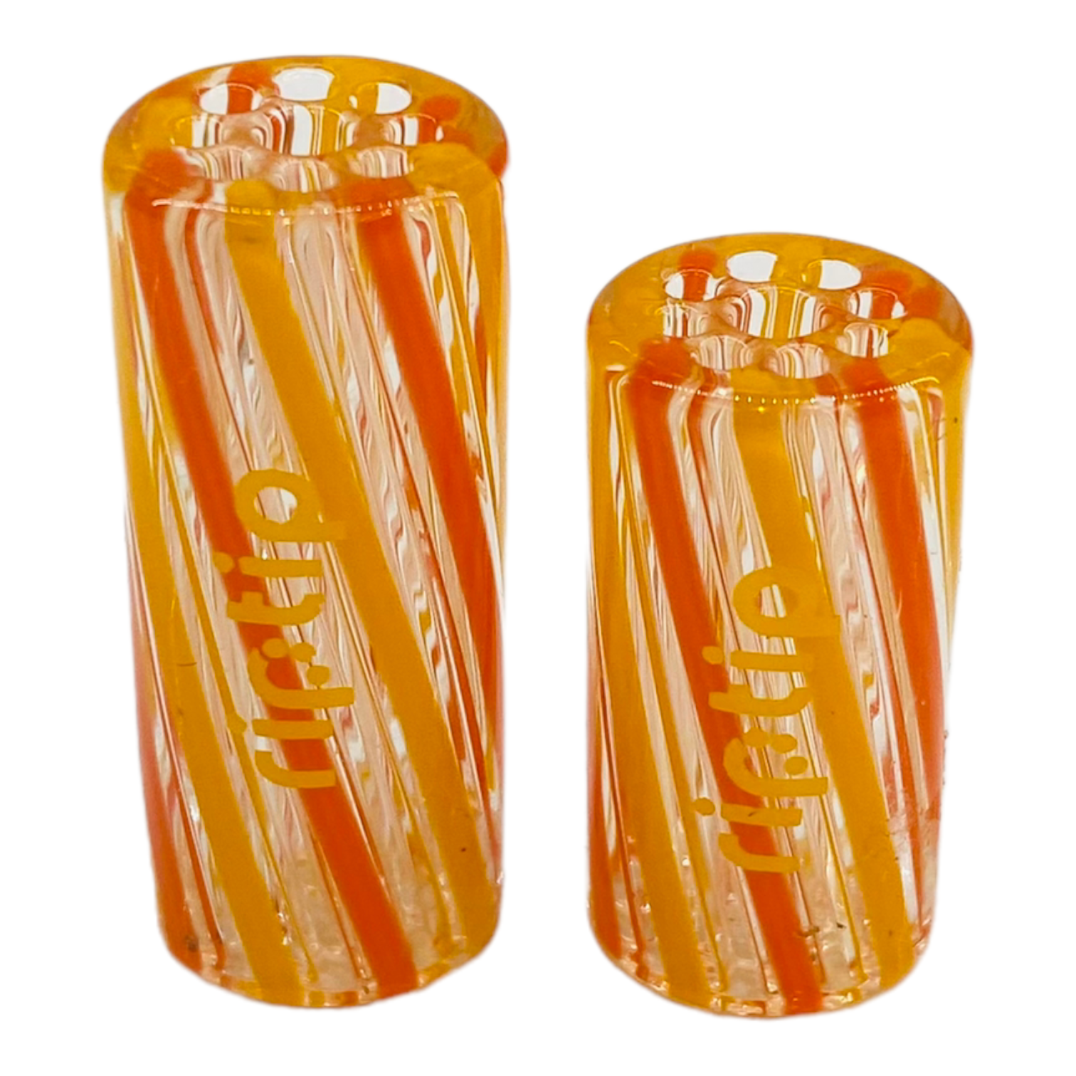 Gordo Scientific Citrus Orange & Yellow 13mm Wide Regular Length RipTip glass holder tip for sale