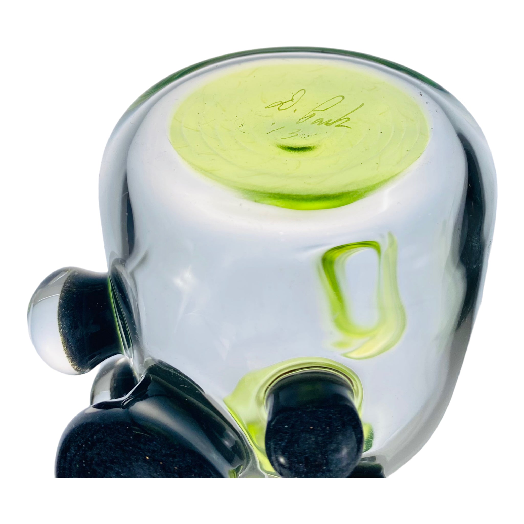 Dave Park Glass - Sublime Green Mini Tube Dab Rig With Bamboo Air Trap Neck