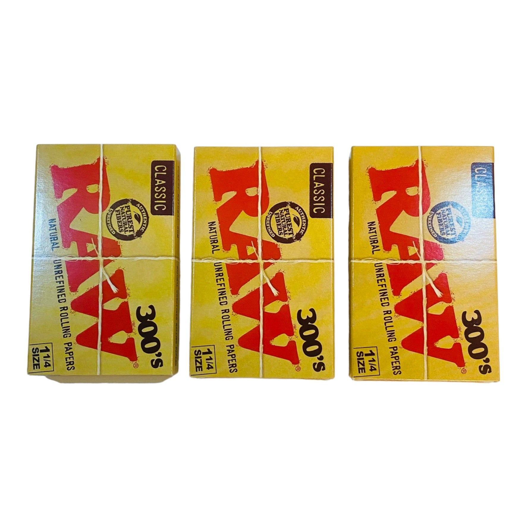 RAW - Classic Hemp "300's" 1.25 Papers - 3 Packs