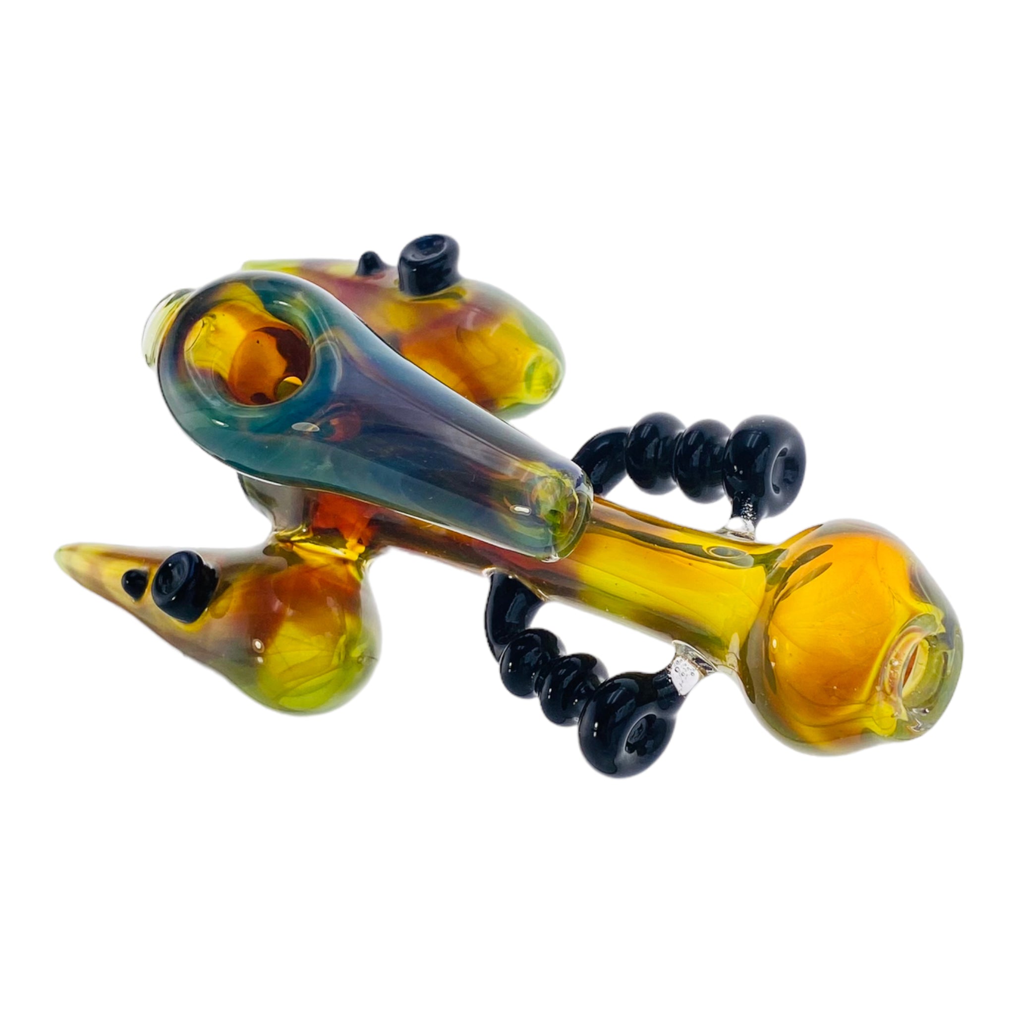 Alientech Pod Racer Glass Steam Roller Hand Pipe is a custom-made pipe Featuring a unique pod racer shape and made from robust Alientech glass