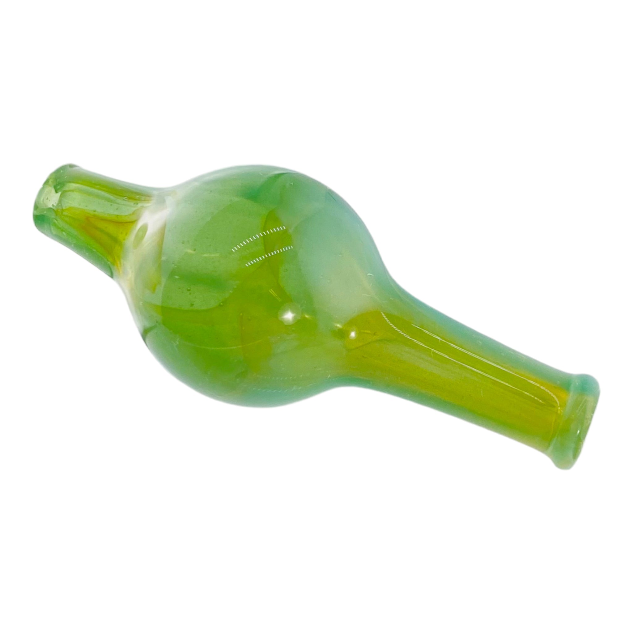 William B Glass - Mossy Agate Green Glass Bubble Carb Cap