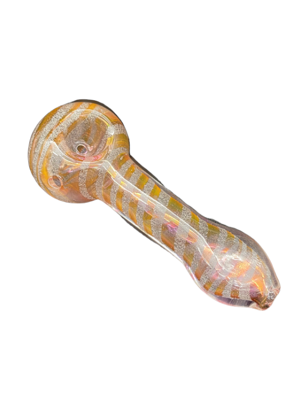 Glow In The Dark Glass Spoon Hand Pipe Fume Spiral Twist