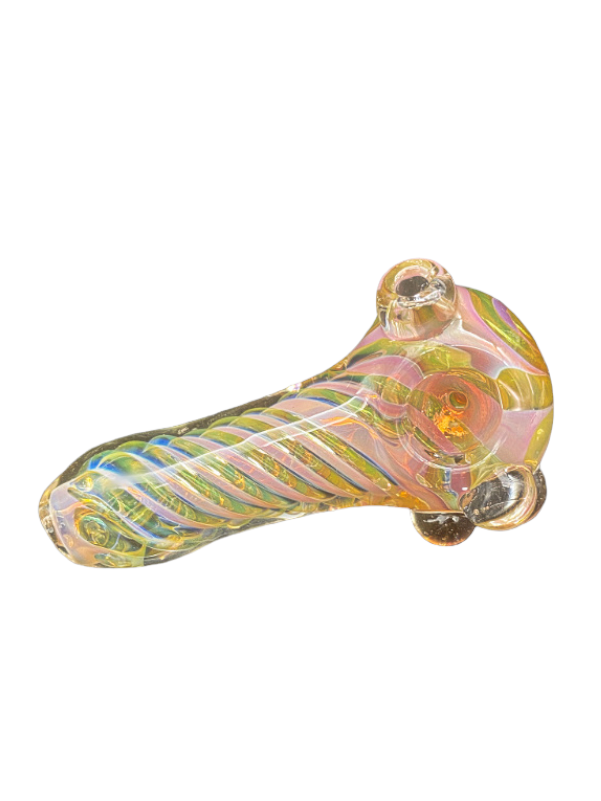 Thick Inside Out Fumed Twist With Marbles Hand Pipe