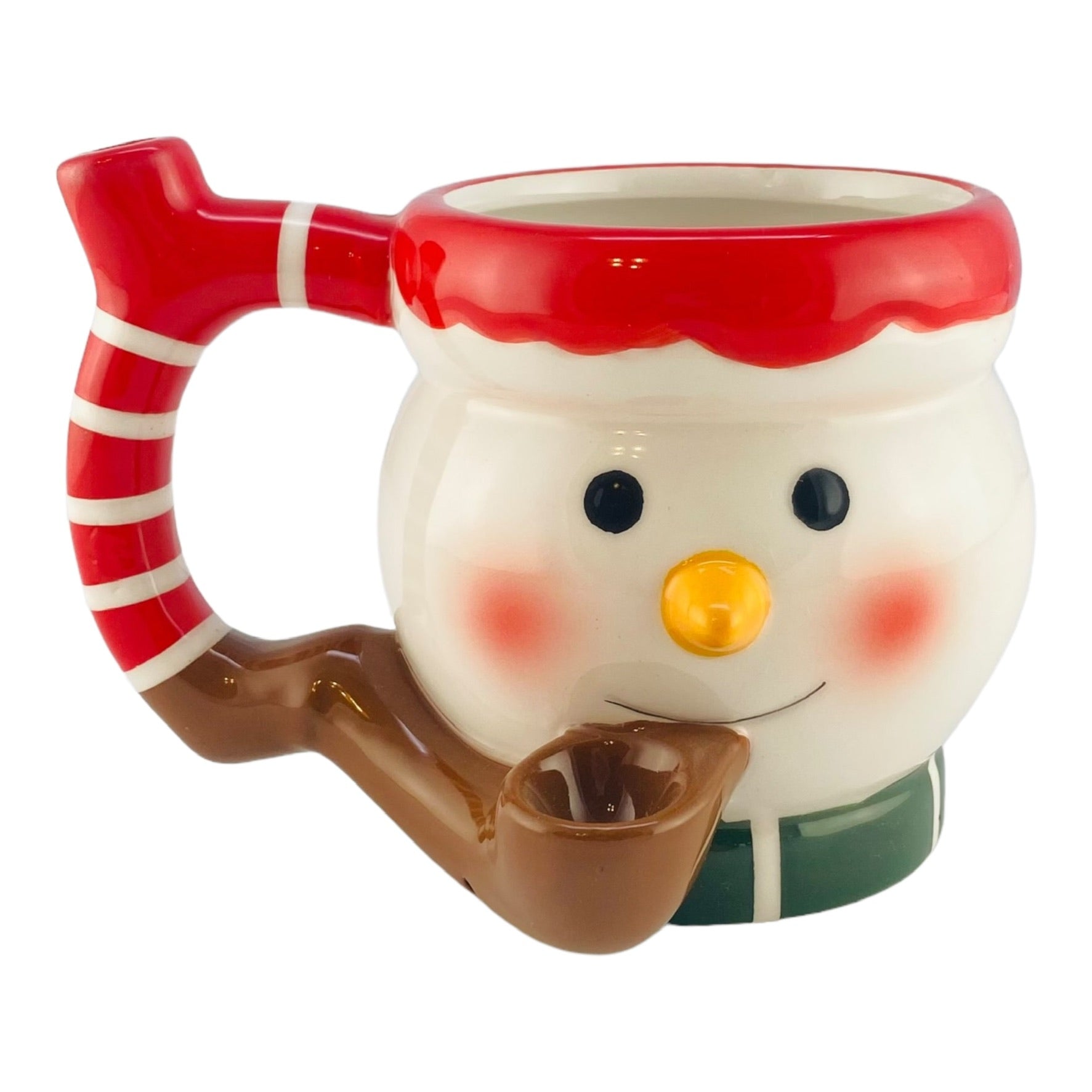 Coffee & Pipe - Ceramic Snowman Mug And Pipe