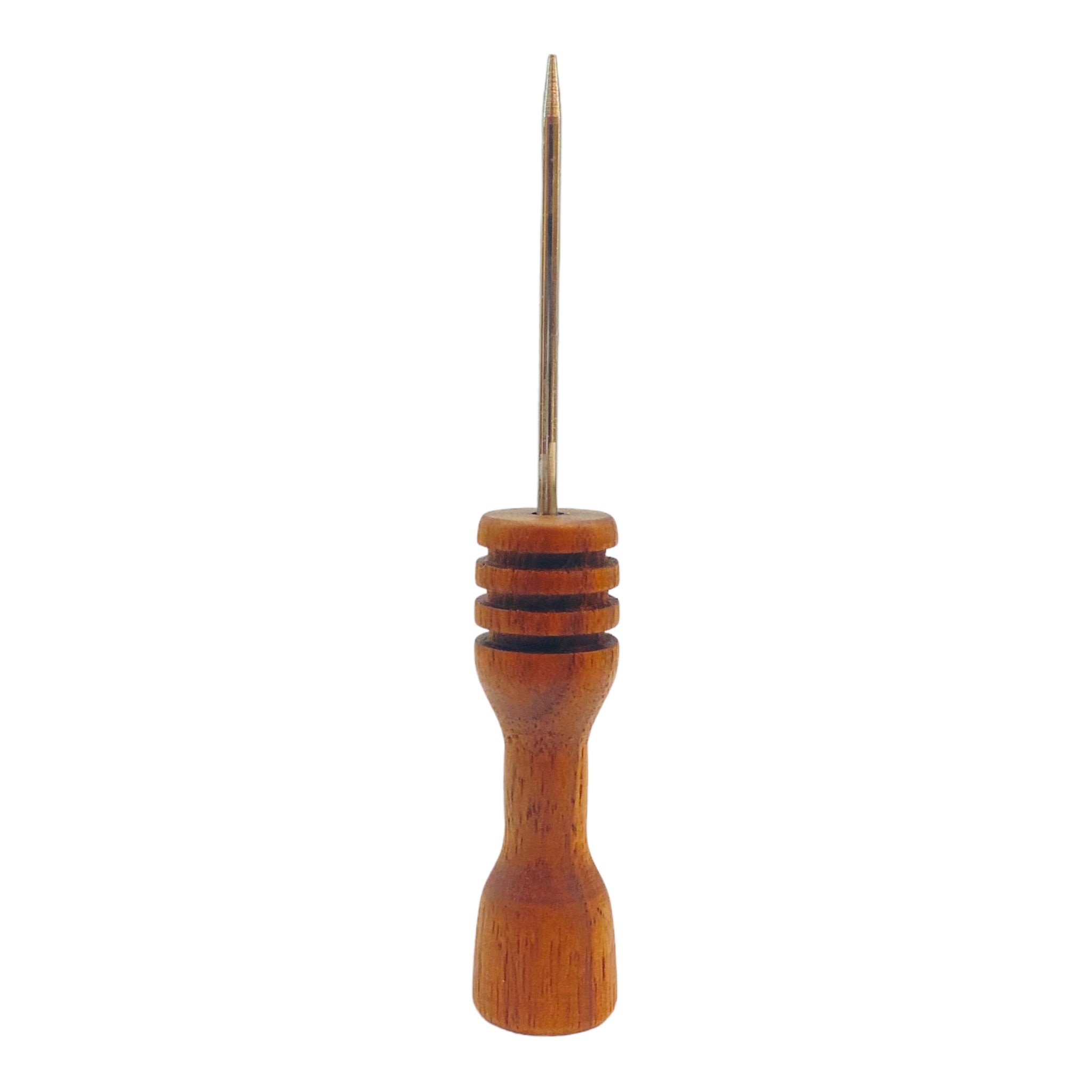 Mahogany Woodturned Dab Tool Or Pipe Poker With Honey Collecter Handle