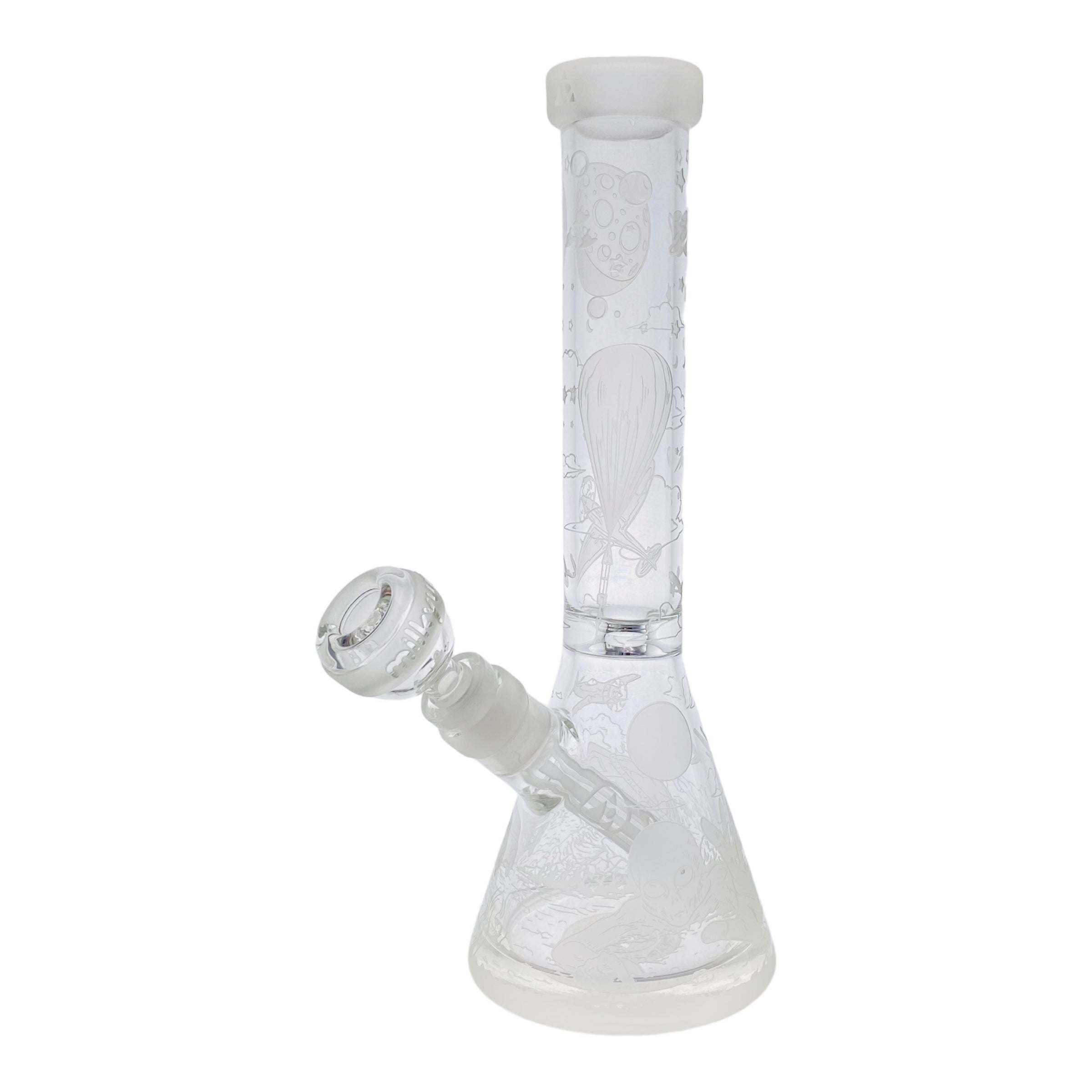 Milkyway Glass - 11 Inch Sandblasted Roswell 1947 Beaker Base Bong