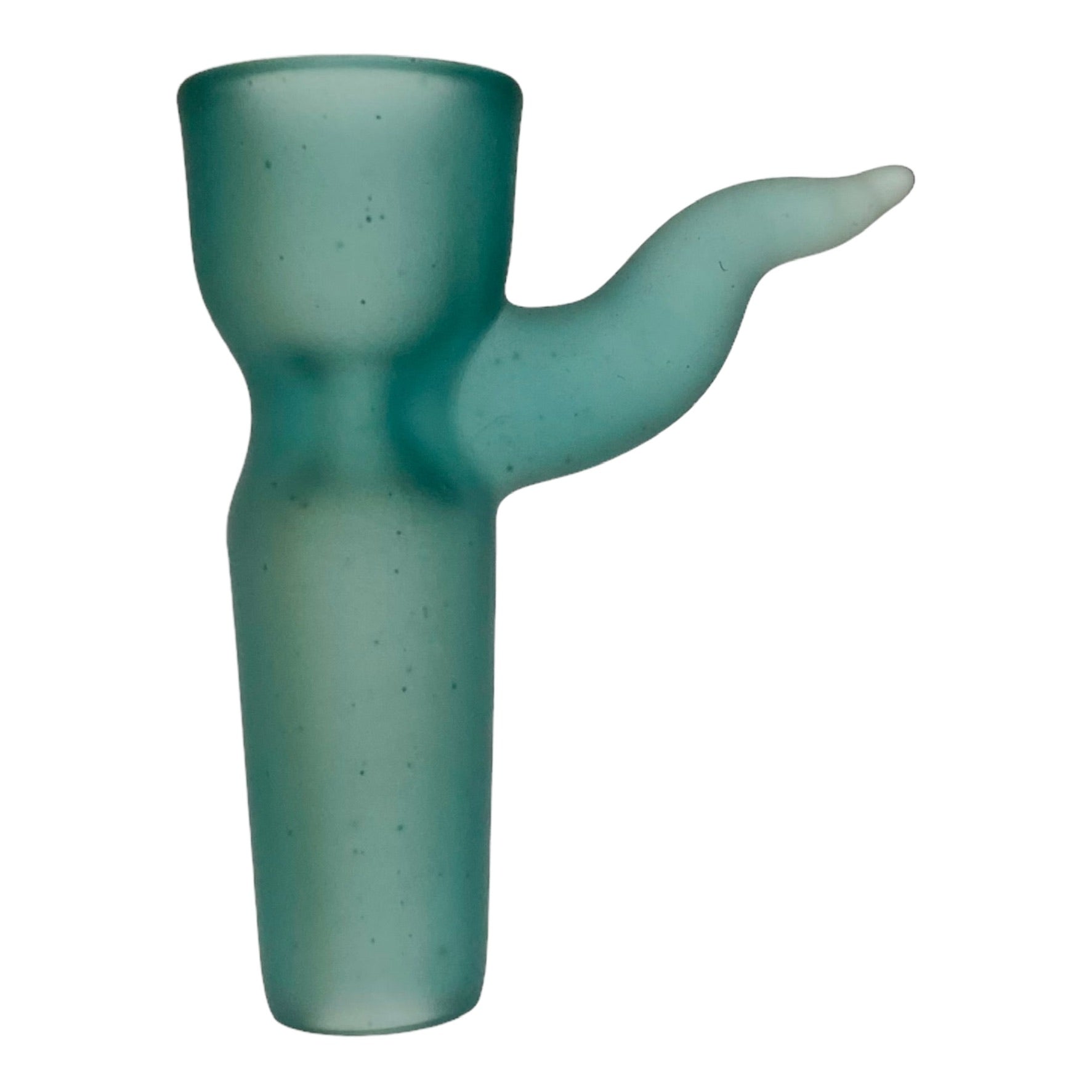 Optera Glass - Sandblasted Blue Dream With Blue Handle - 14mm Bowl Piece