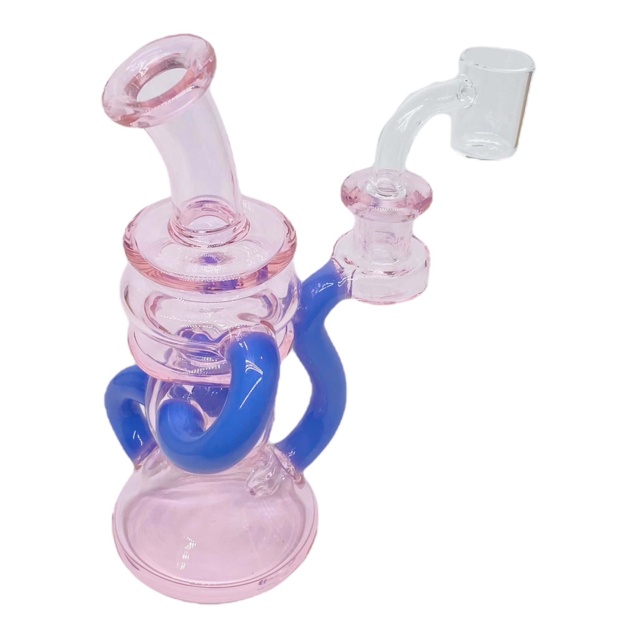 Pink And Purple Tubing Klein Recycler Dab Rig