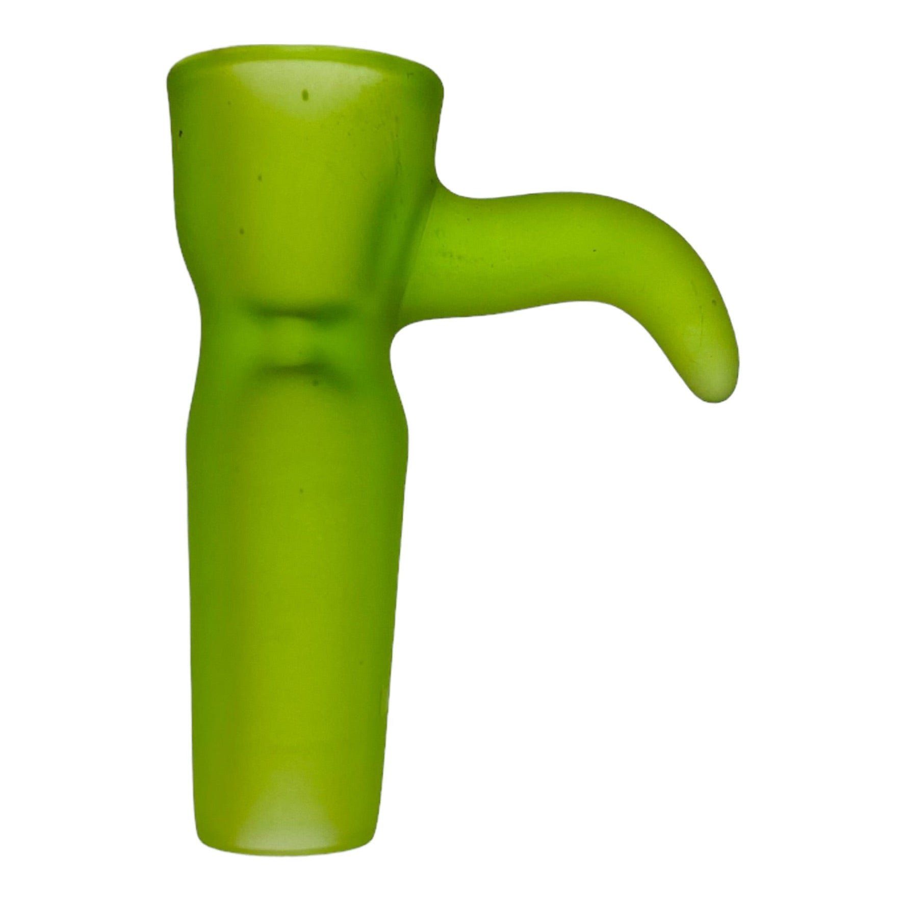 Optera Glass - Sandblasted Green With Green Handle - 14mm Bowl Piece