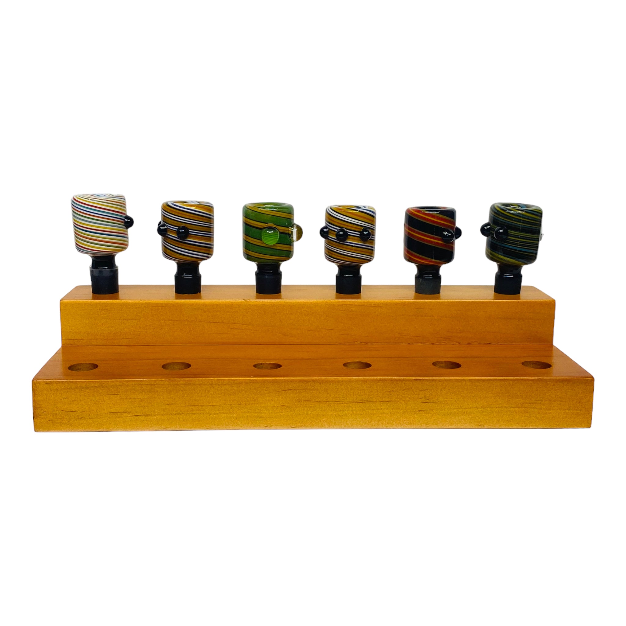 12 Hole 14mm Wood Bowl Or Quartz Banger Stand Holder