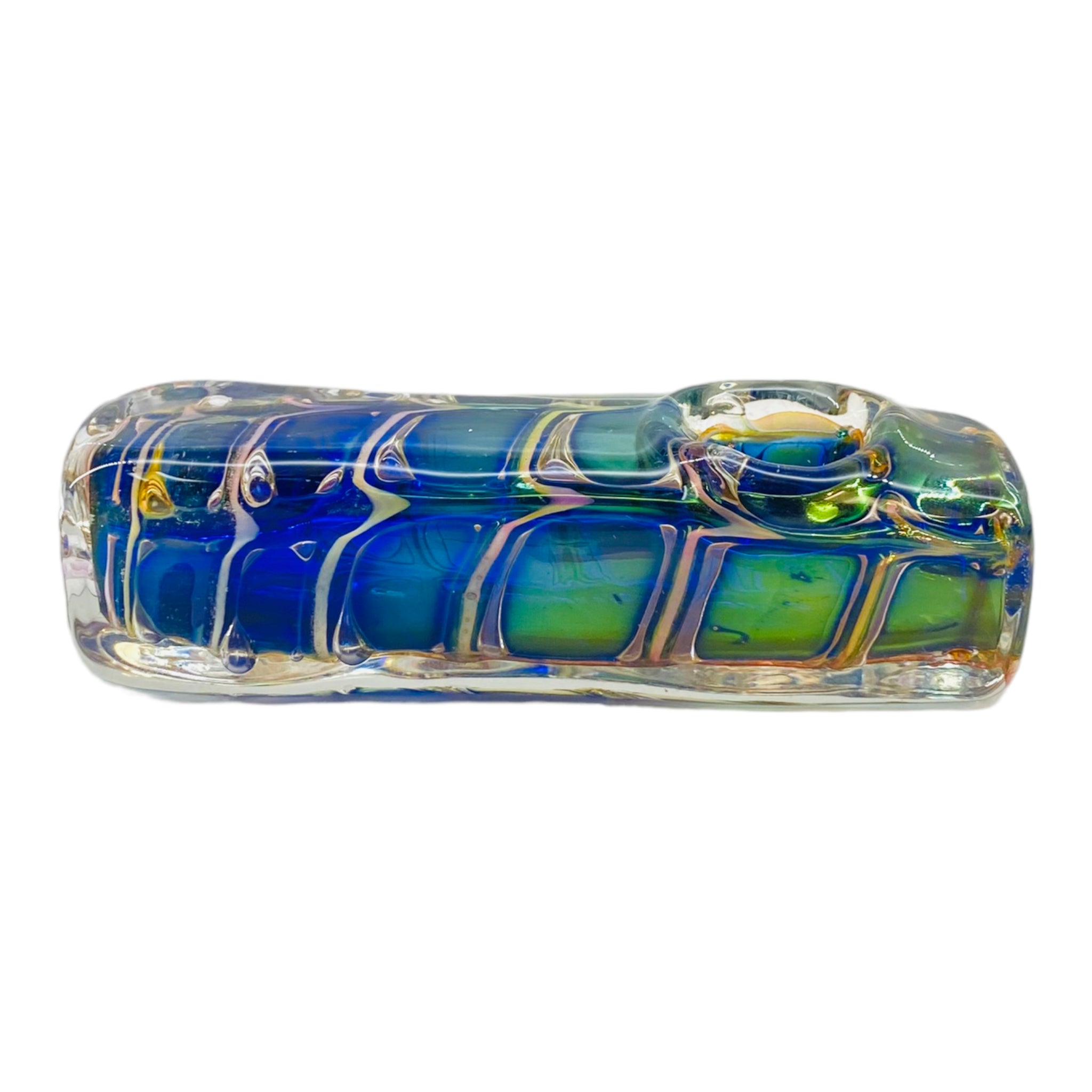 side shot of cute rectangle glass hand pipe 