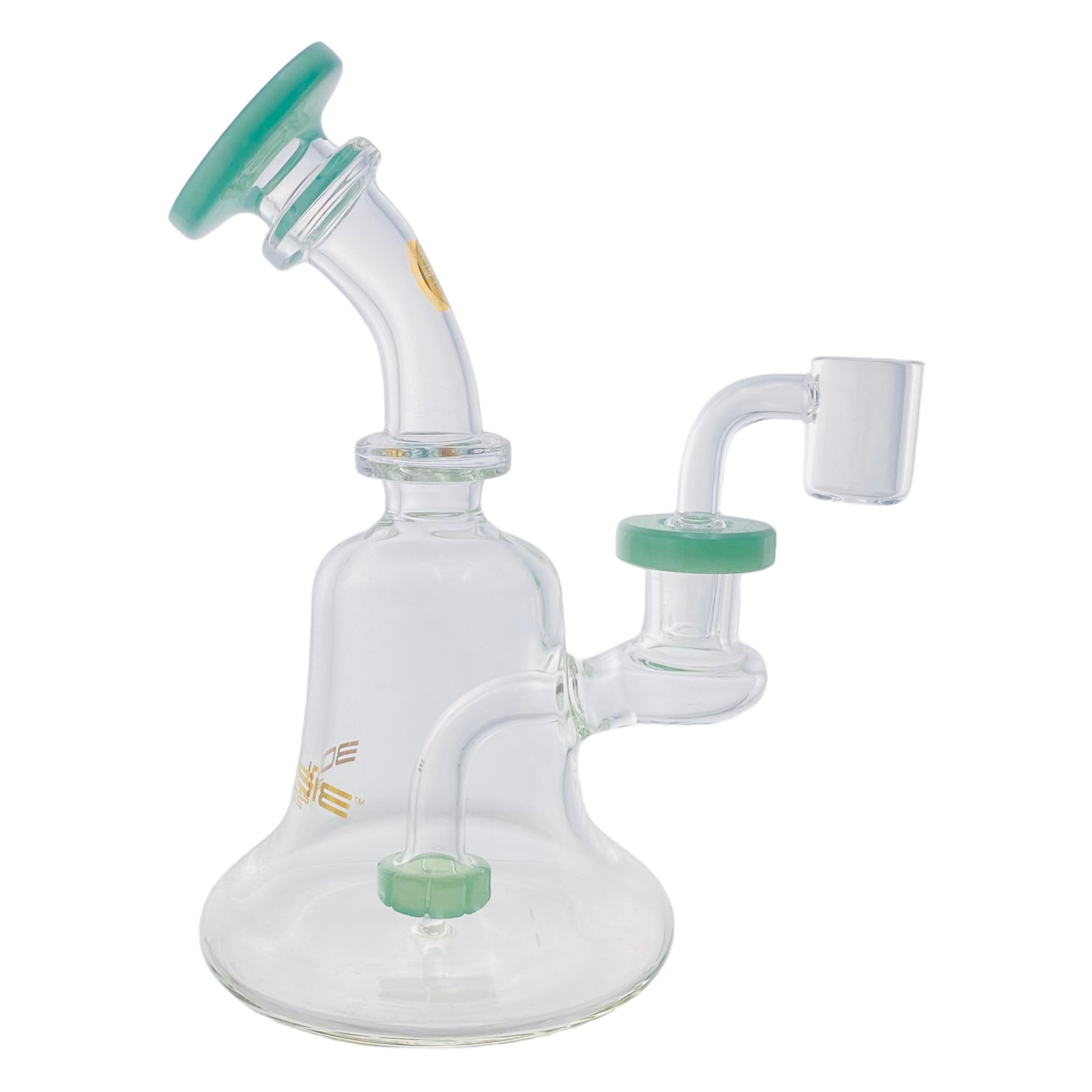 Bougie Glass - Small Dab Rig Banger Hanger 14mm Fitting - Sea Foam Green