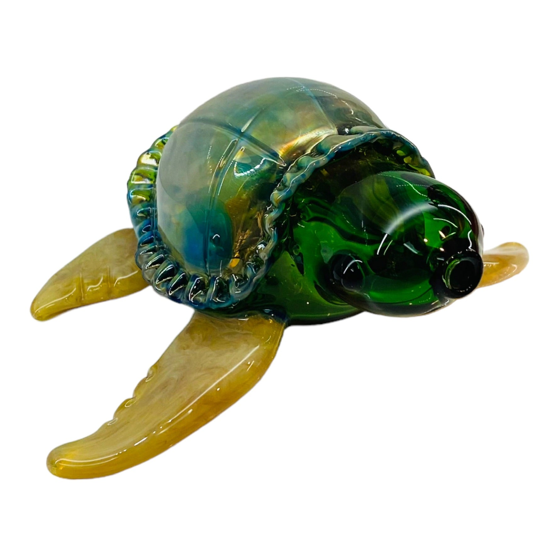 Daniels Glass Art - Glass Sea Turtle Smoking Hand Pipe