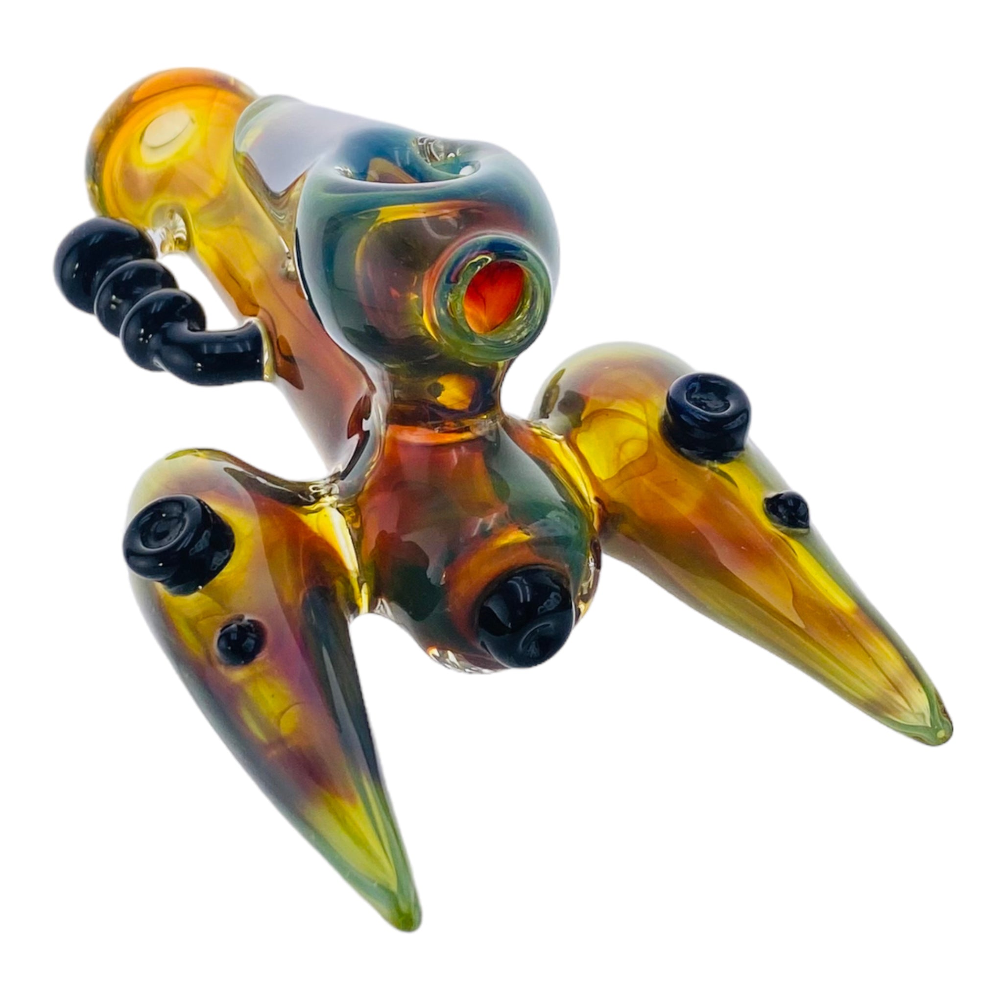 Alientech Pod Racer Glass Steam Roller Hand Pipe is a custom-made pipe Featuring a unique pod racer shape and made from robust Alientech glass