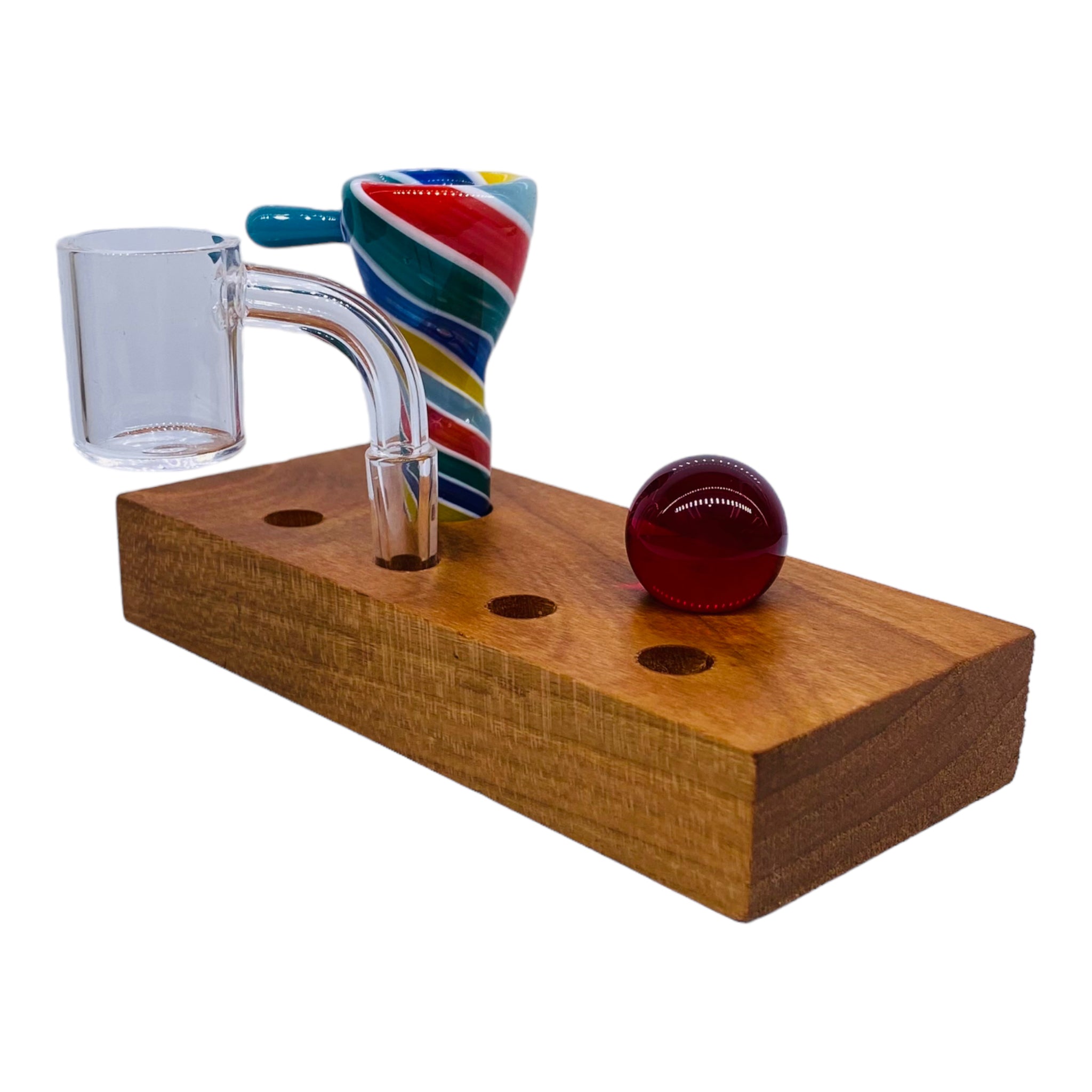 slurper marble display stand holder made from wood