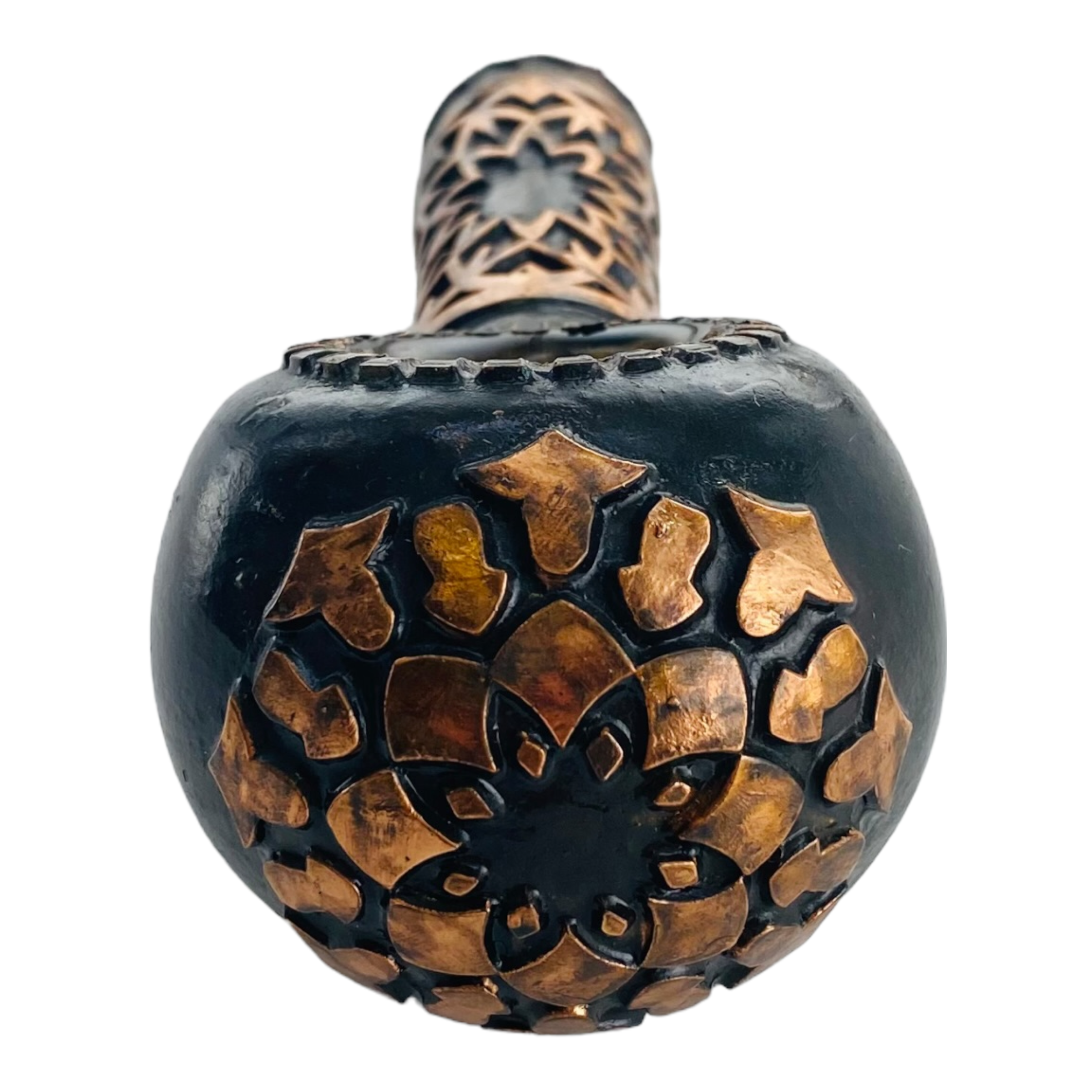 Liberty 503 Glass - Deep Sandblasted And Copper Electroformed Mandala Spoon