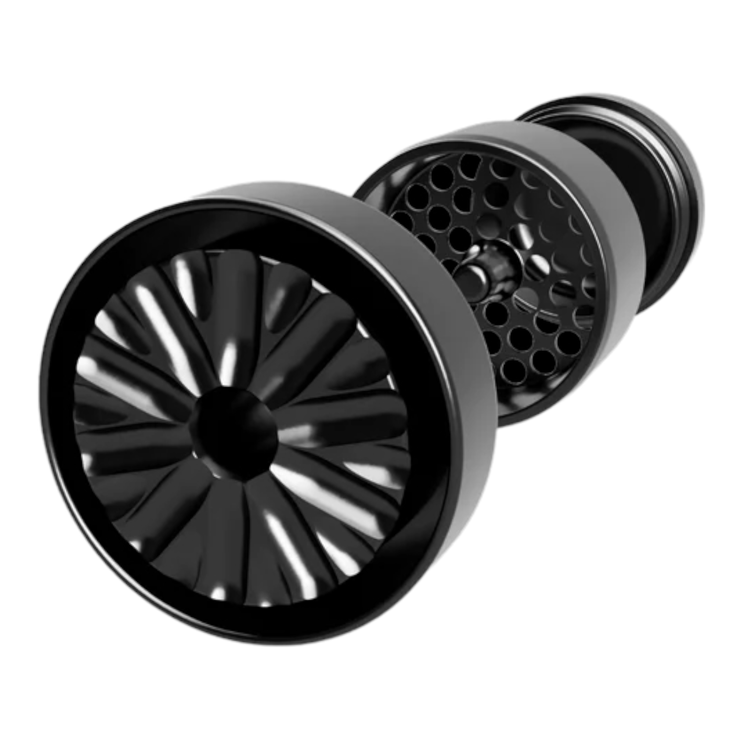 black Flower Mill - Mini Aluminum 3 Piece Herb Grinder