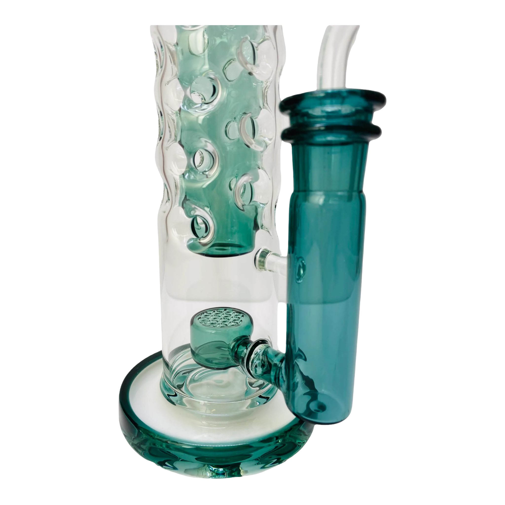 Lake Green Large Straight Fab Dab Rig With Seed Of Life Perc