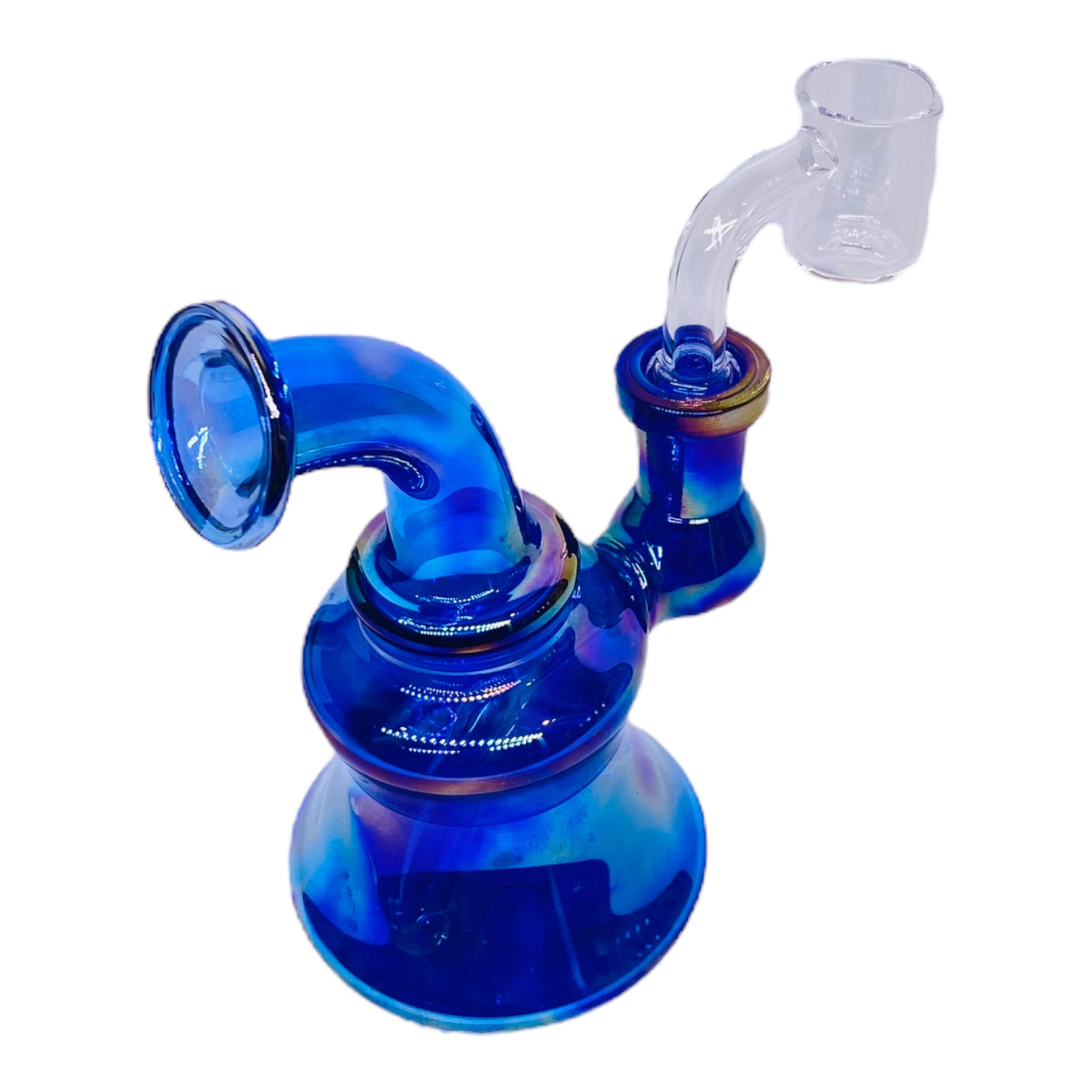 Blue Rainbow Mini Banger Hanger Dab Rig