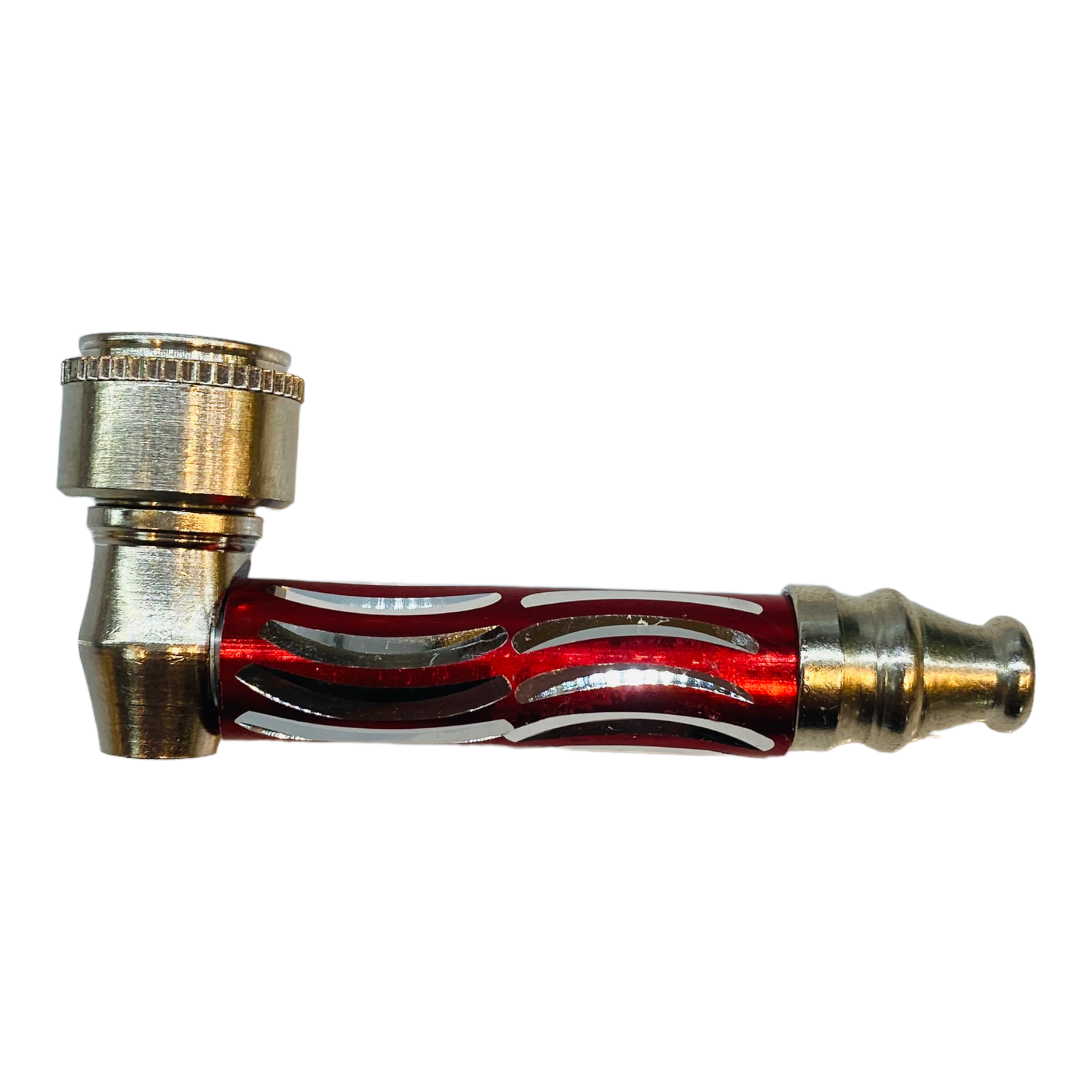 red Zinc Aluminum Metal Pipe With Etched Stem