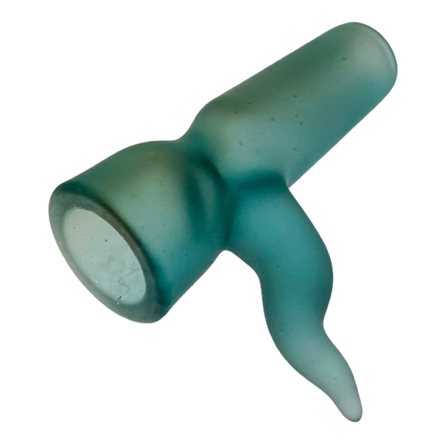 Optera Glass - Sandblasted Blue Dream With Blue Handle - 14mm Bowl Piece