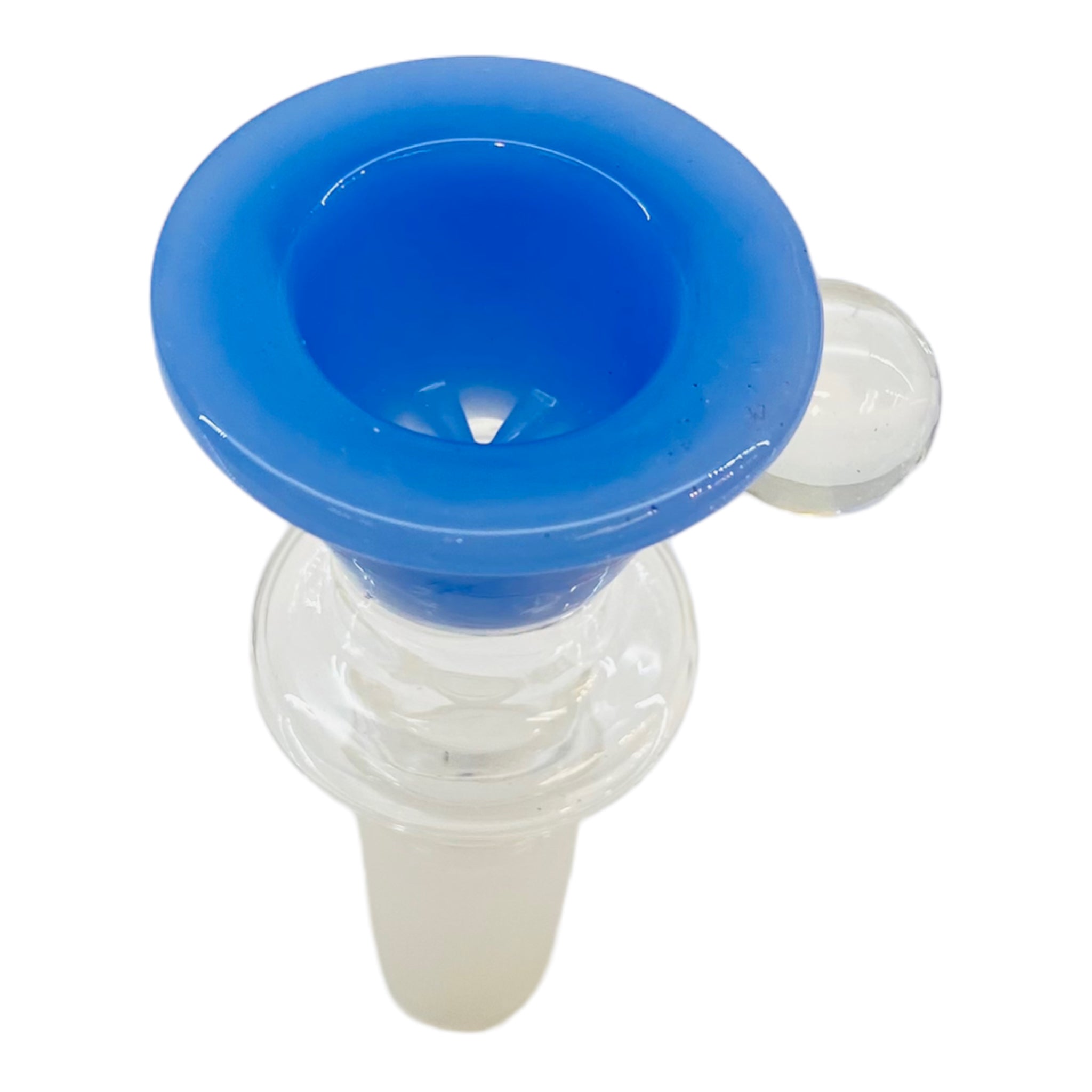 14mm Flower Bowl - Large Martini Funnel Bong Bowl Piece With Built In Screen - Baby Blue
