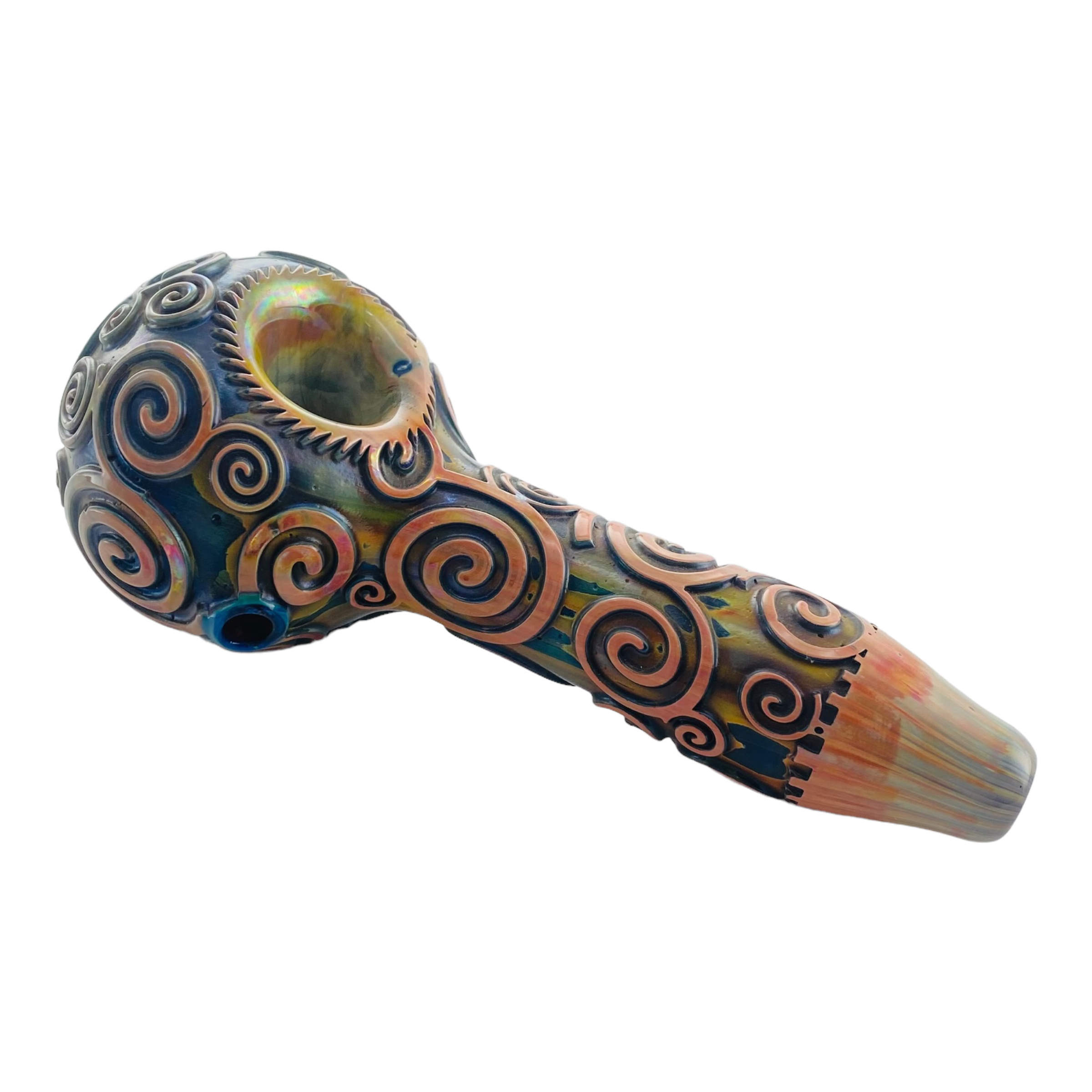 Liberty 503 Glass - Deep Sandblasted Twirls Spoon