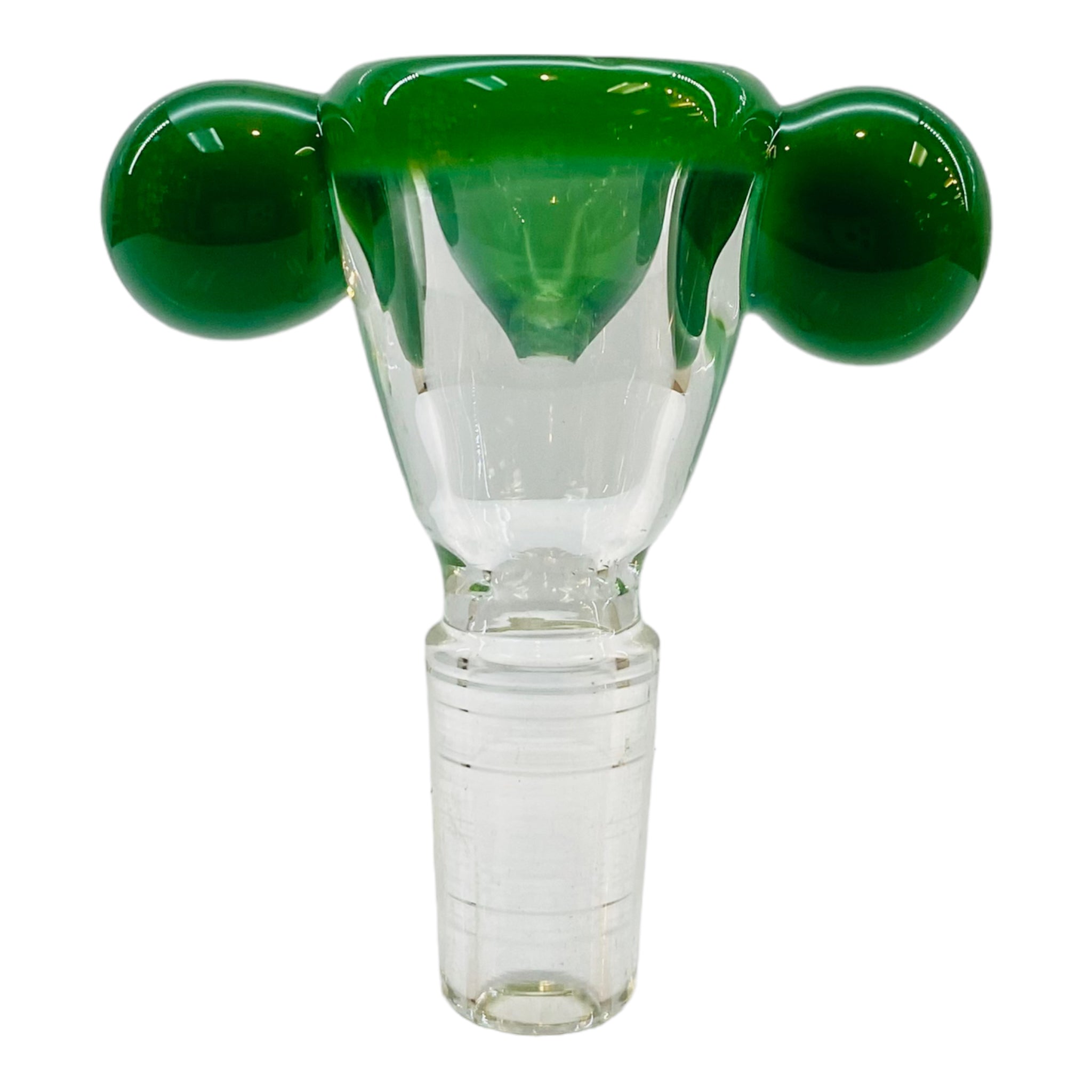 14mm Flower Bowl - Double Marble Bowl Slide - Green