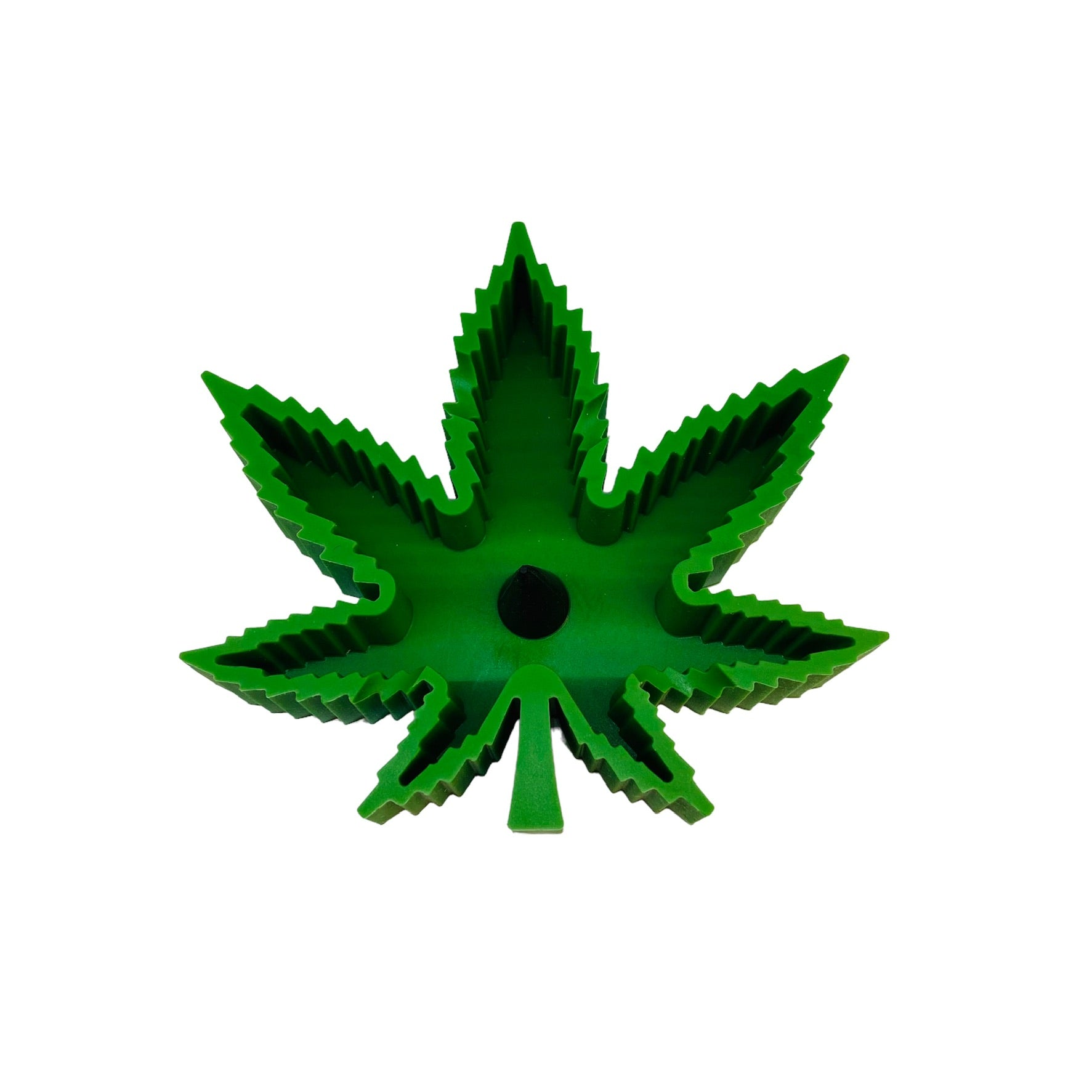 Weed Leaf Silicone Ashtray - Green