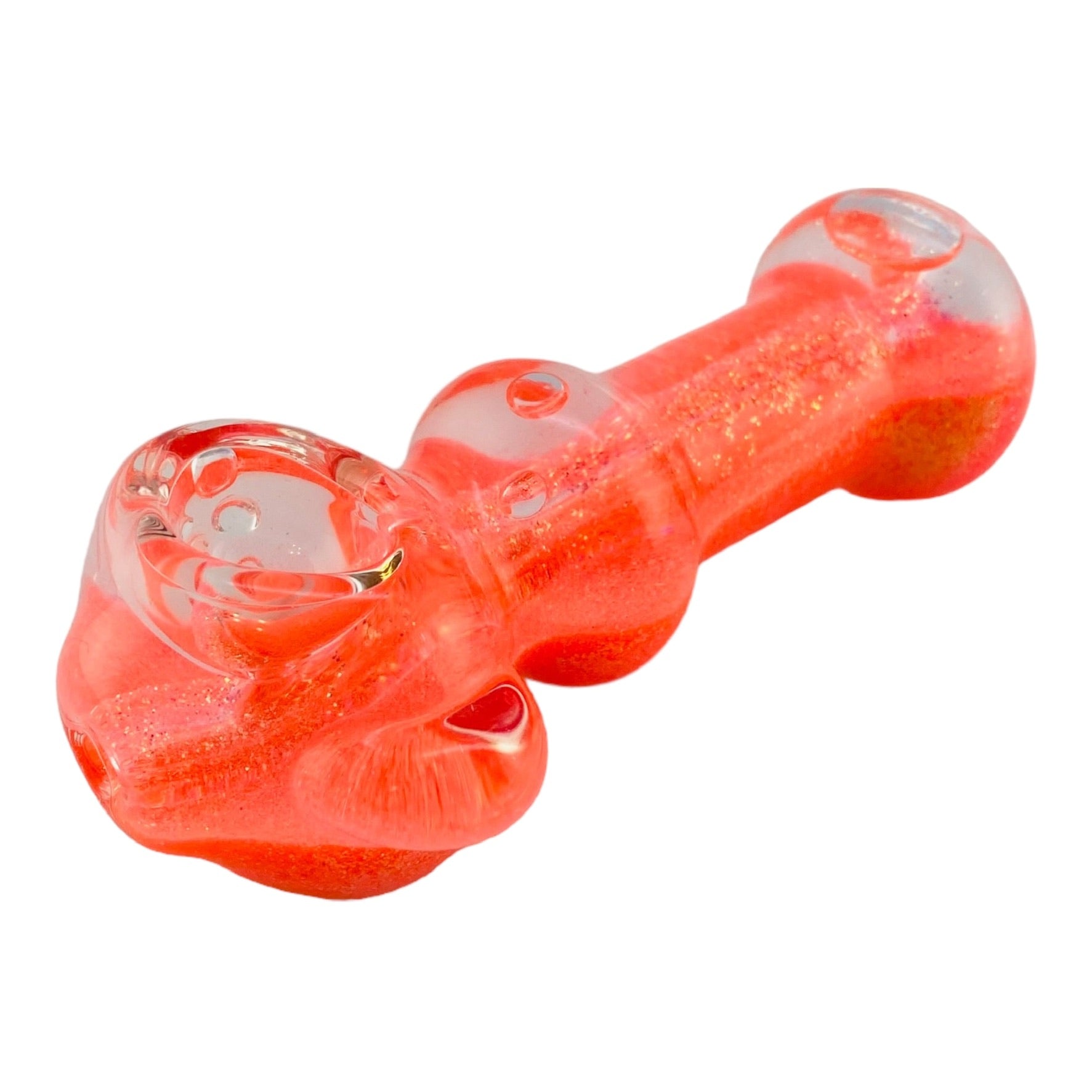 Pink Sparkly Glitter Glycerin Filled Hand Pipe