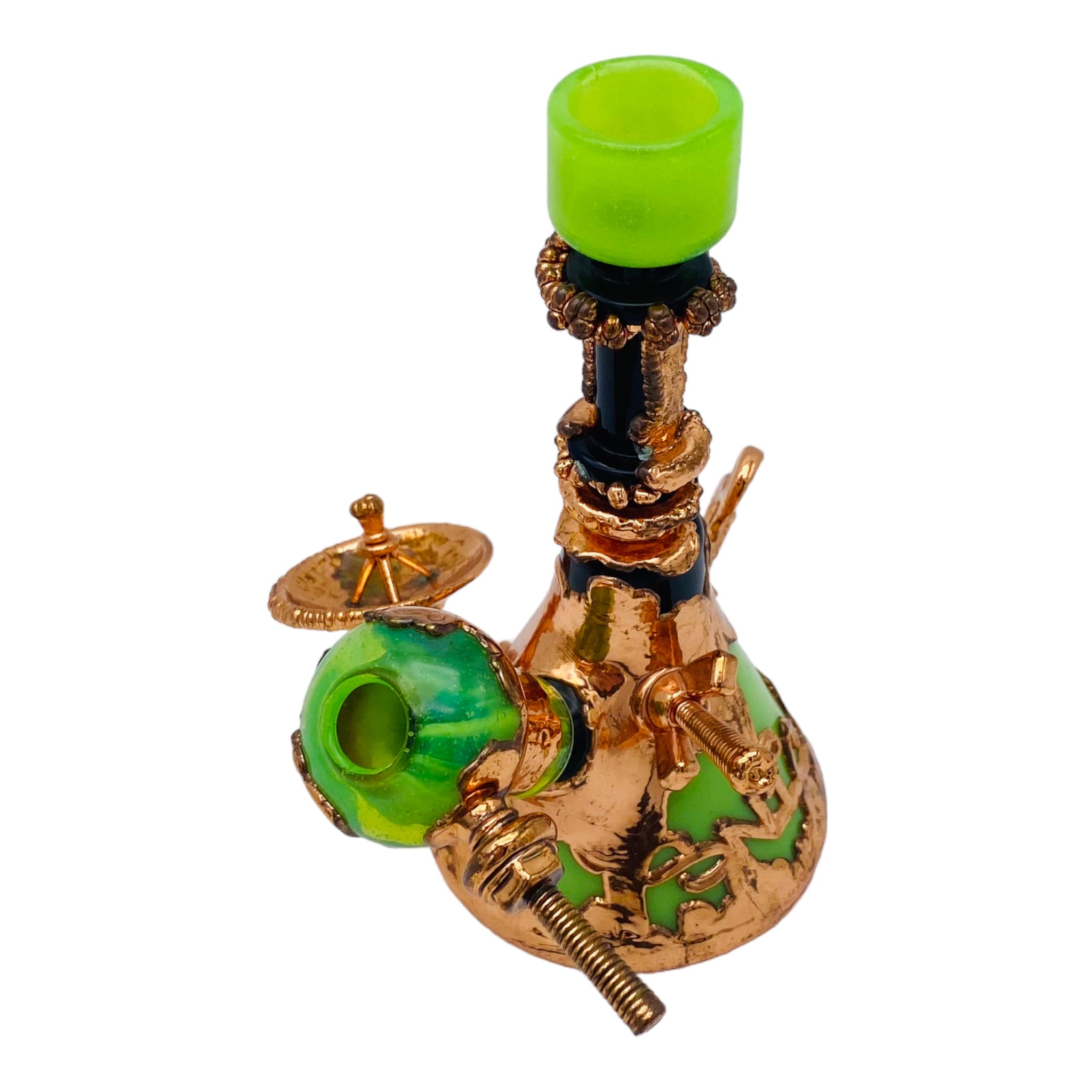 SNIC Glass - Copper Electroformed Glass Dab Rig With Steampunk Theme