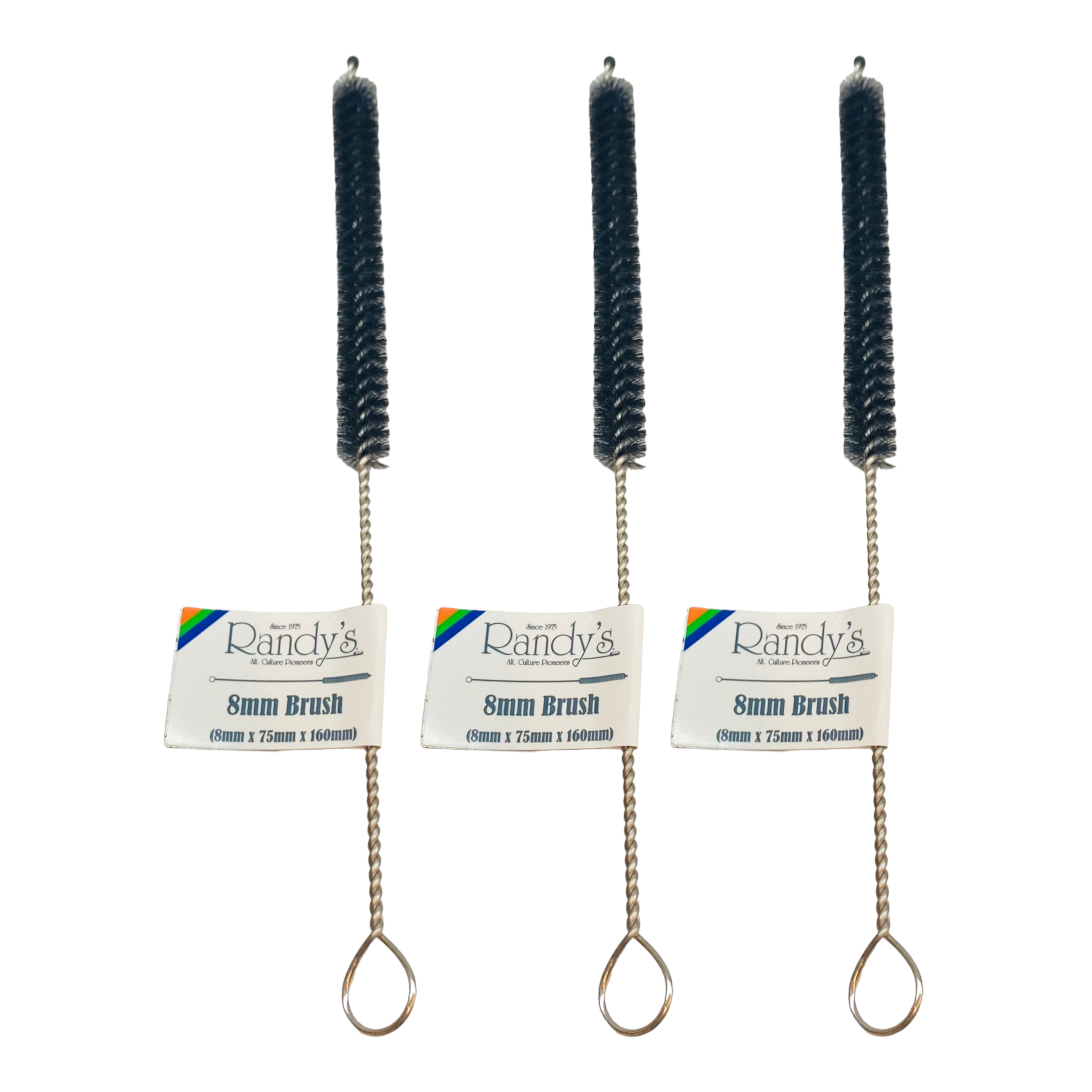 Randy's Reusable 8mm Bong Cleaning Brush 3ct