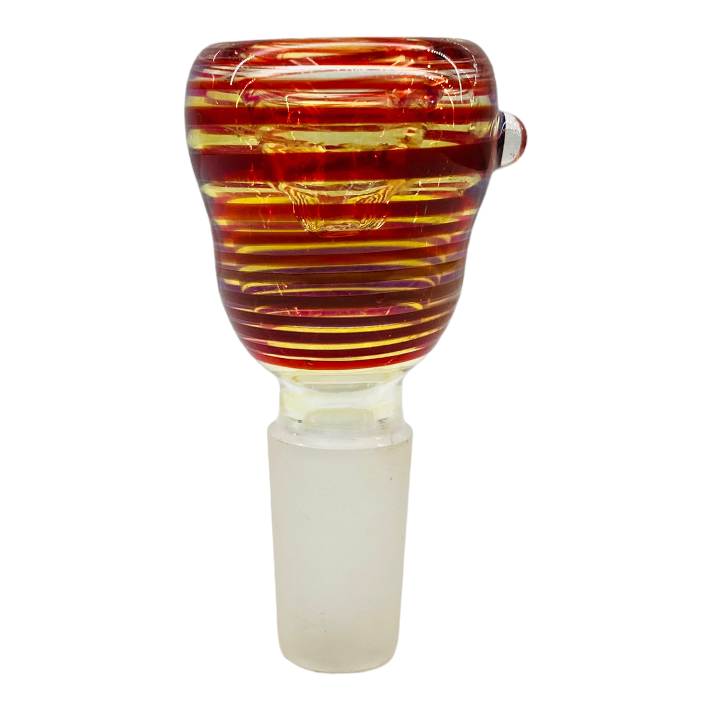 14mm Flower Bowl - Tall Color Bubble Twist Bong Bowl - Red
