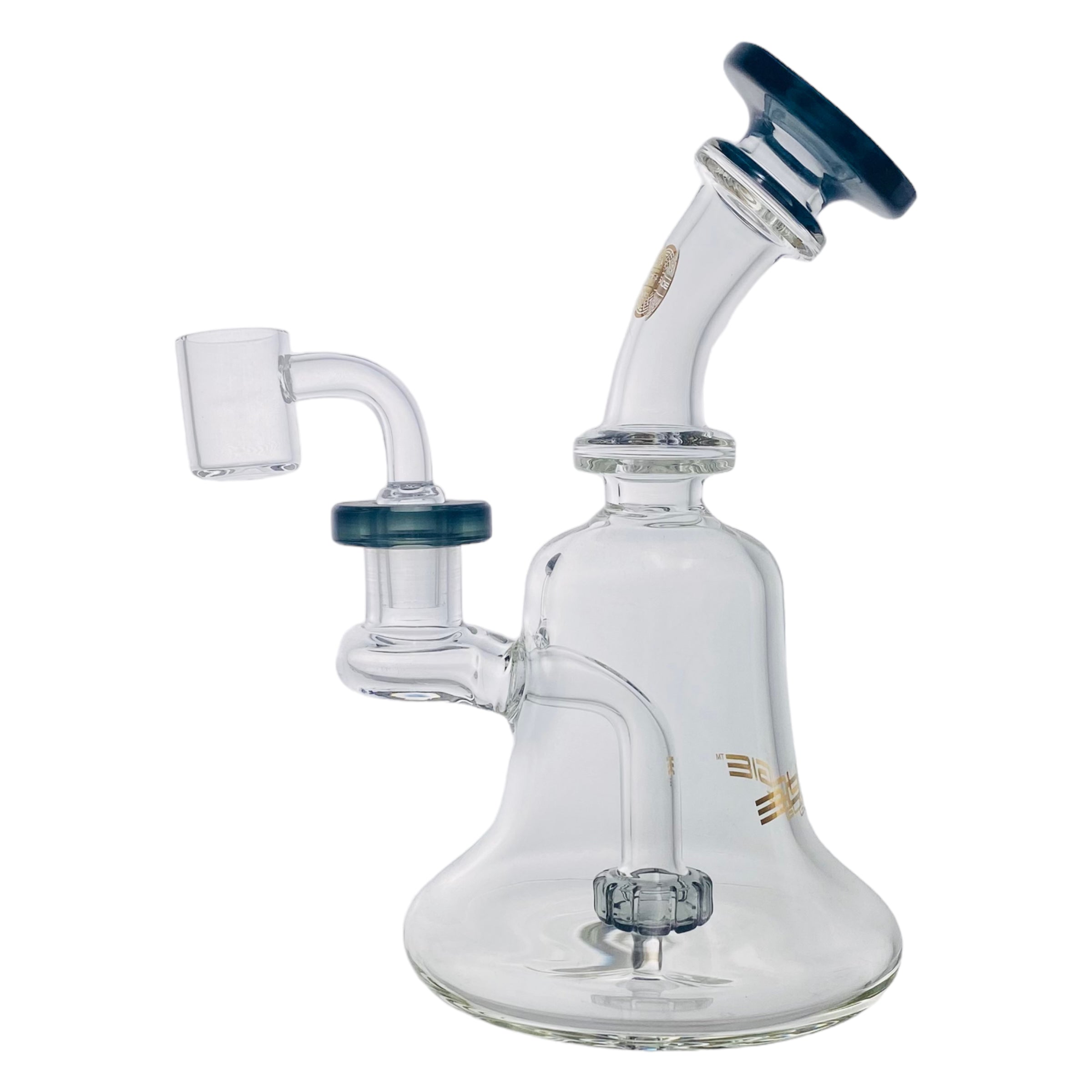 Bougie Glass - Small Dab Rig Banger Hanger 14mm Fitting - Shadow Black